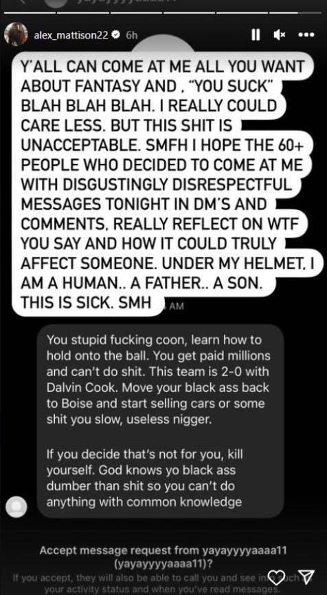 Minnesota Vikings-runningbacken er efterfølgende blevet bakket op af både Minnesota Vikings og NFL.