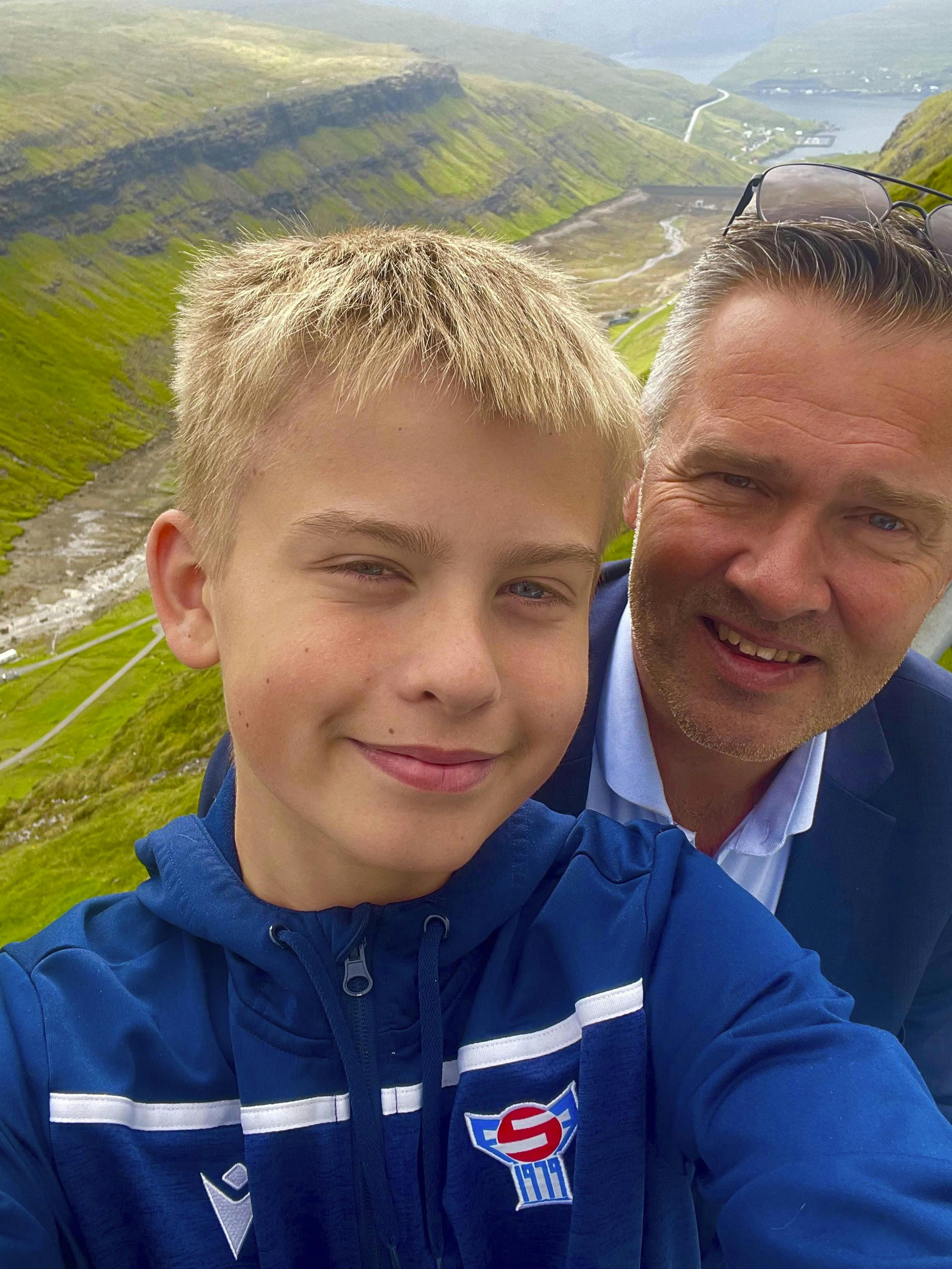 Familien betyder alt for Martin, som er far til tvillingerne Kristina og Jón og deres lillebror Tobias.