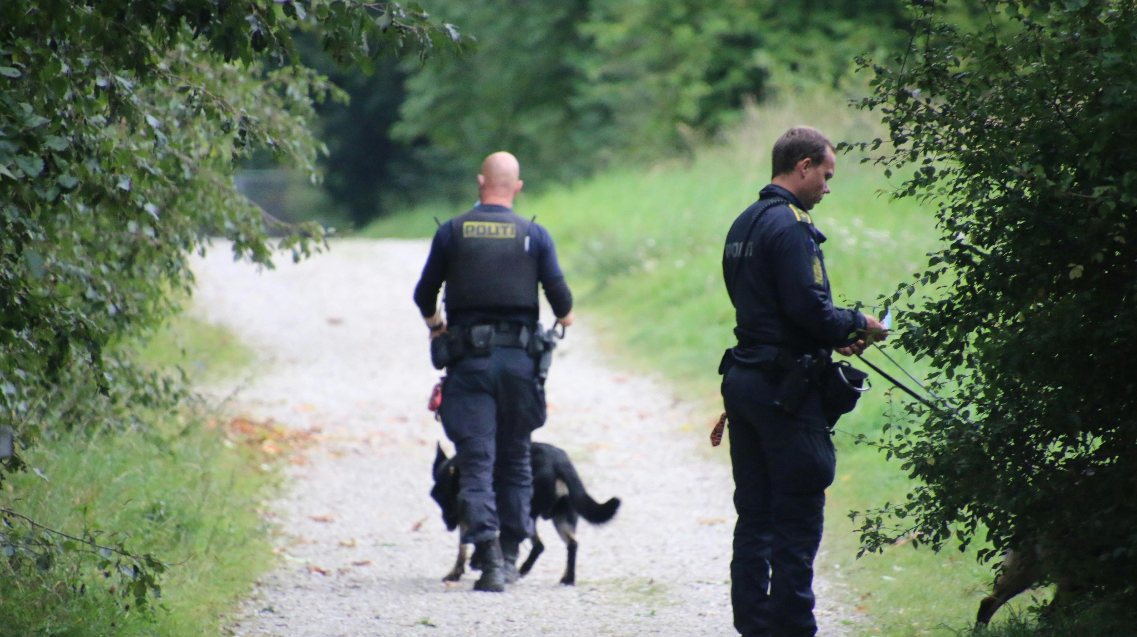 Politiet rykkede talstærkt ud mandag eftermiddag, da de fik anmeldelsen om knivstikkeriet.