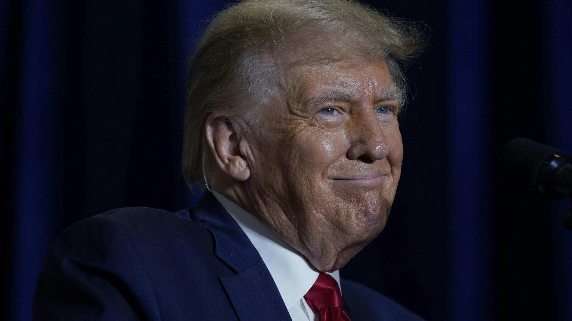 Former President Donald Trump speaks during a rally, Wednesday, Sept. 20, 2023, in Dubuque, Iowa. (AP Photo/Charlie Neibergall)
