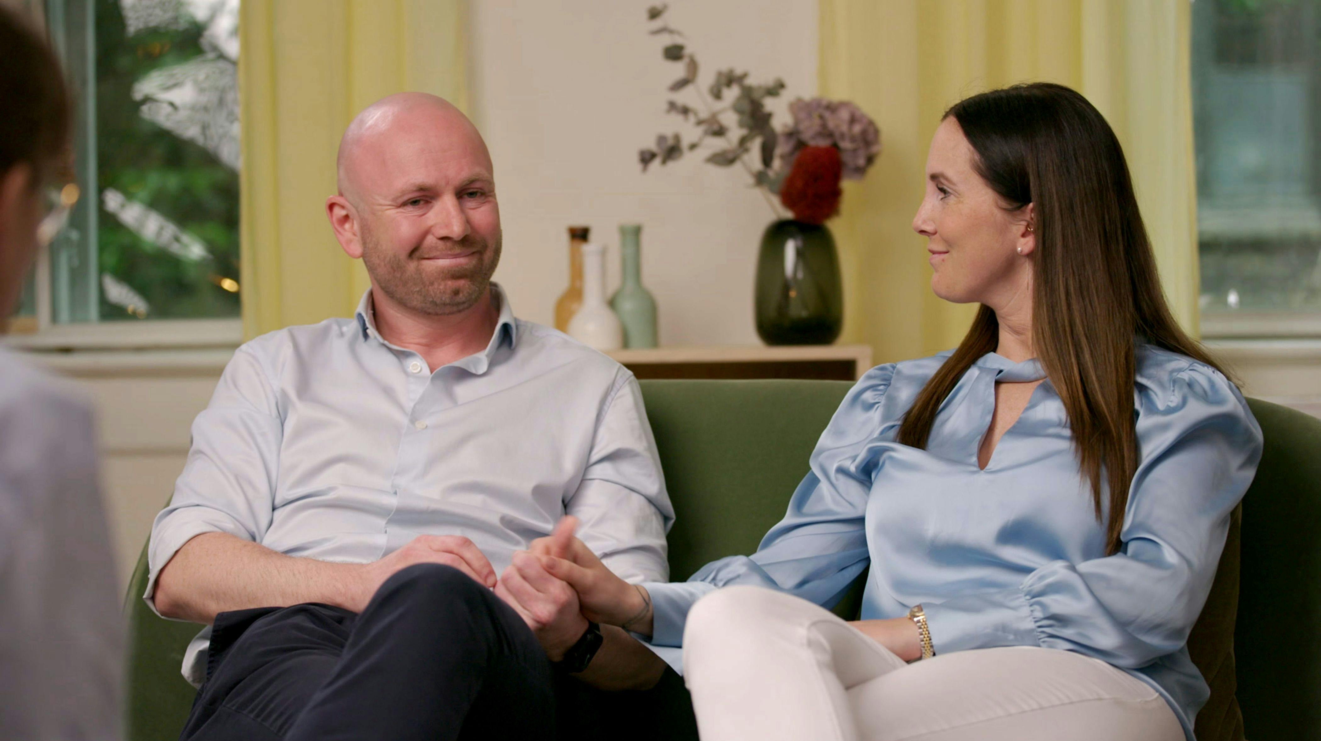 Michael Ewald Hansen bliver meget berørt til parterapi i "Gift ved første blik".