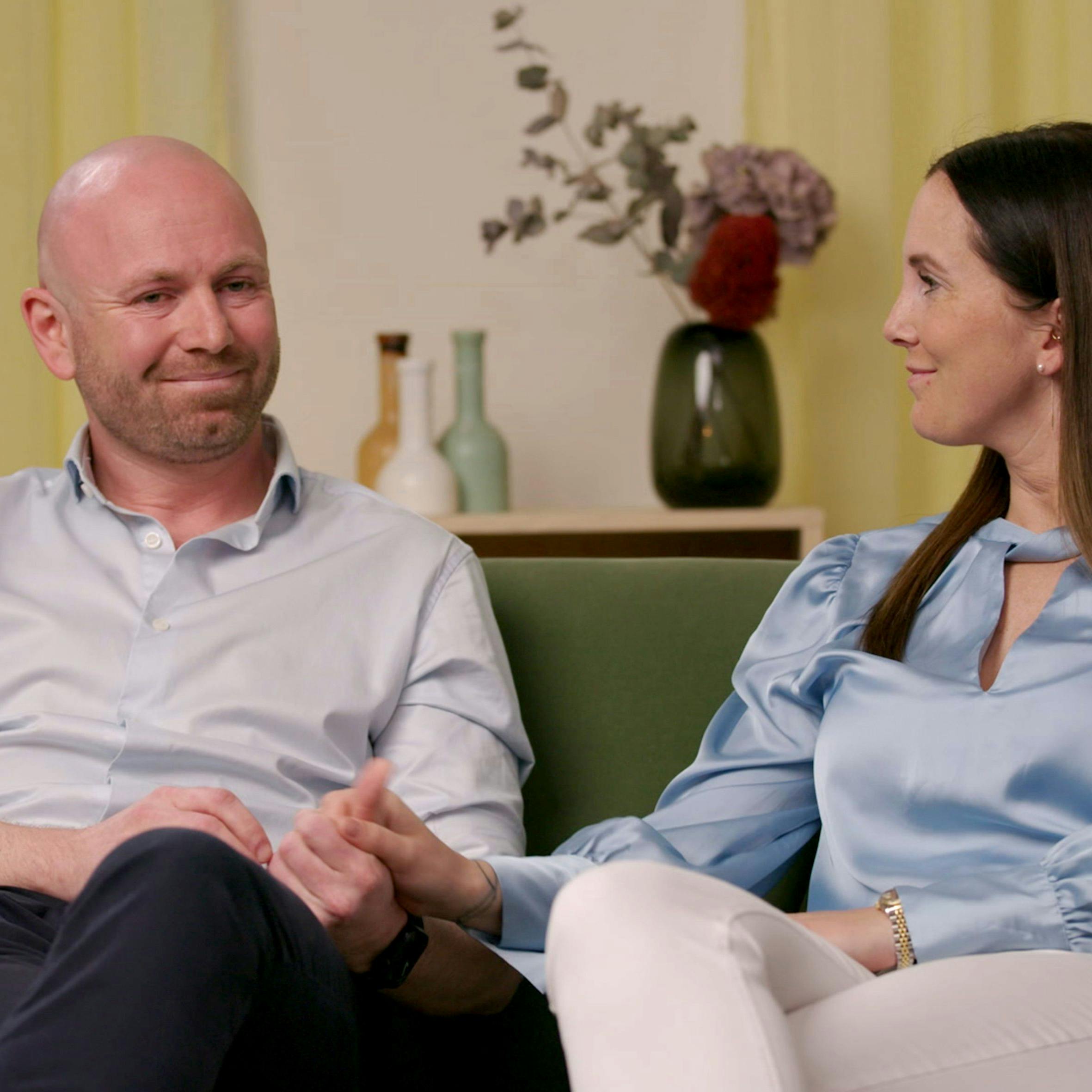 Michael Ewald Hansen bliver meget berørt til parterapi i "Gift ved første blik".