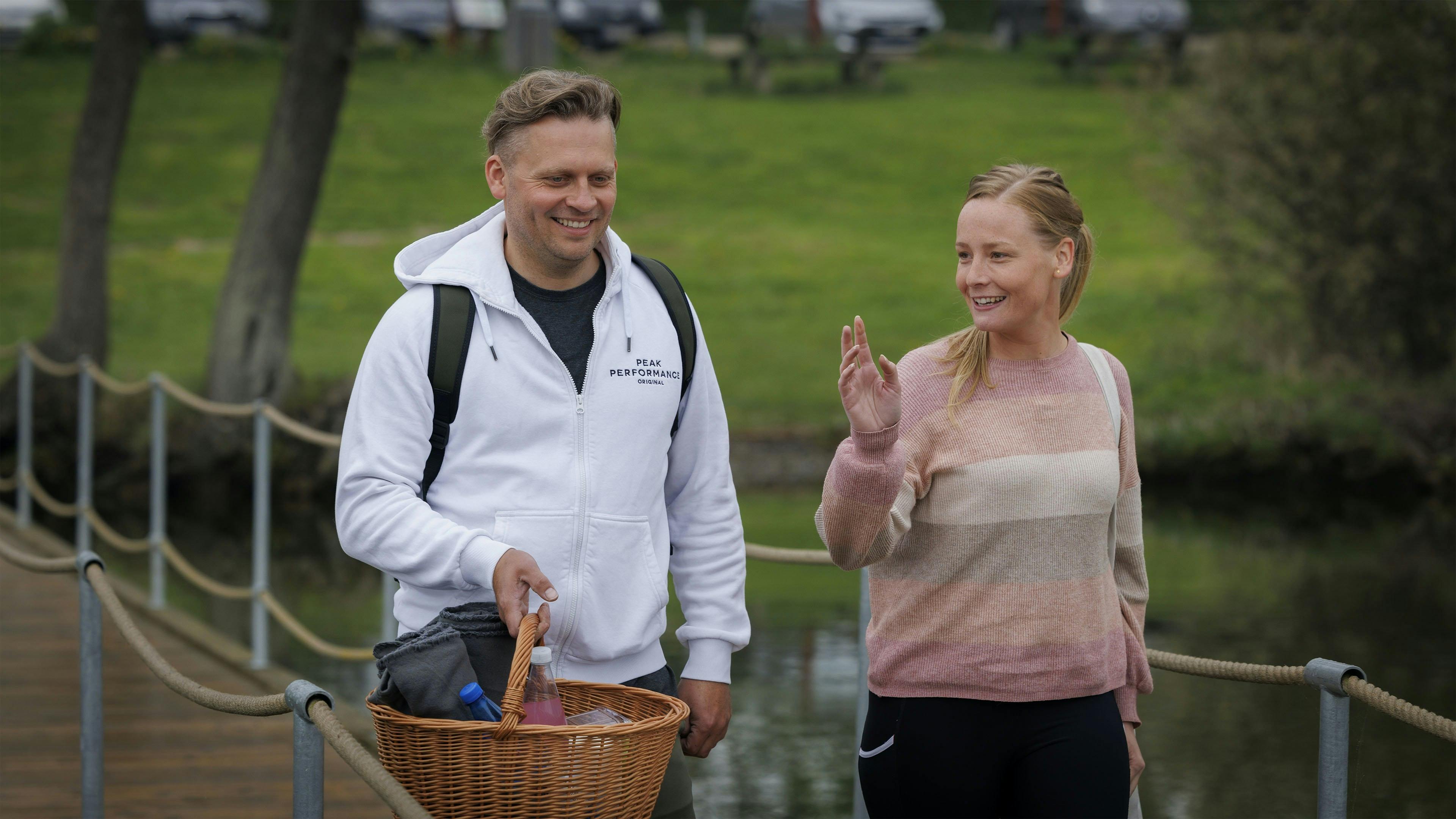 Niels Erik og Christina på date, mens alt stadig var fryd og gammen.