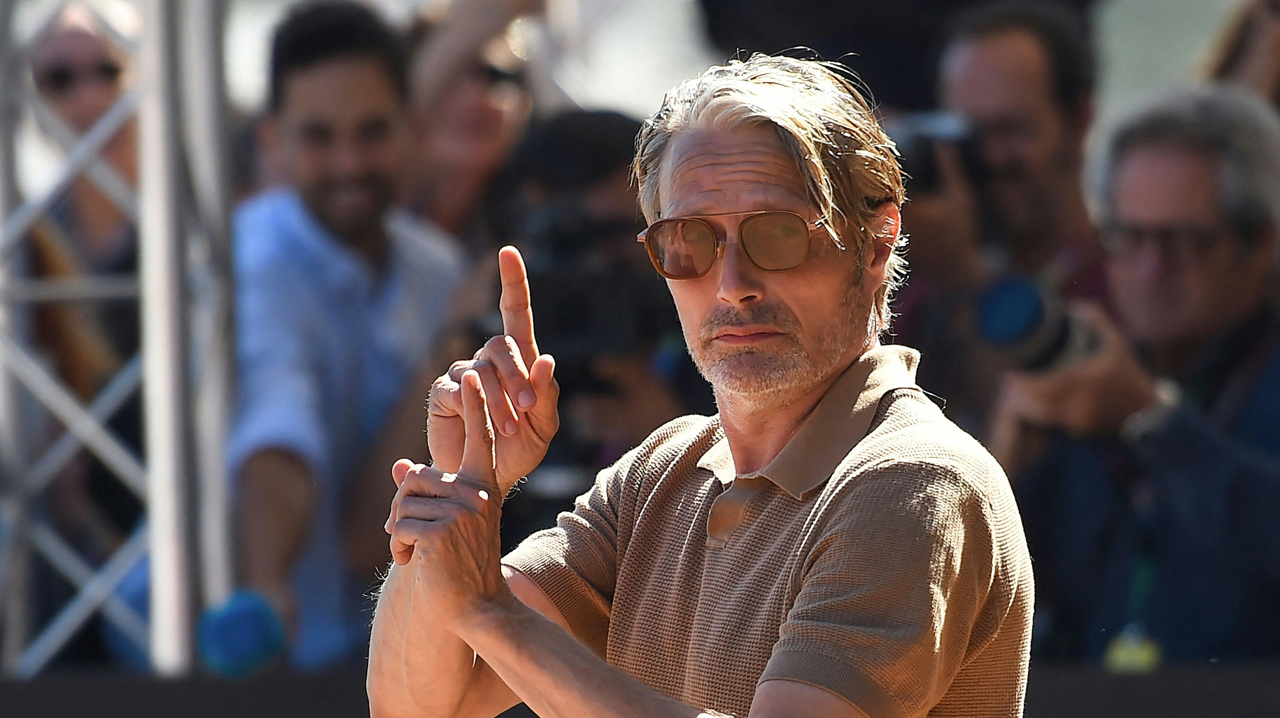 Danish actor Mads Mikkelsen arrives to the 71st San Sebastian International Film Festival to promote his film "Bastarden / The promised land" in the northern Spanish Basque city of San Sebastian on September 25, 2023. (Photo by ANDER GILLENEA / AFP)