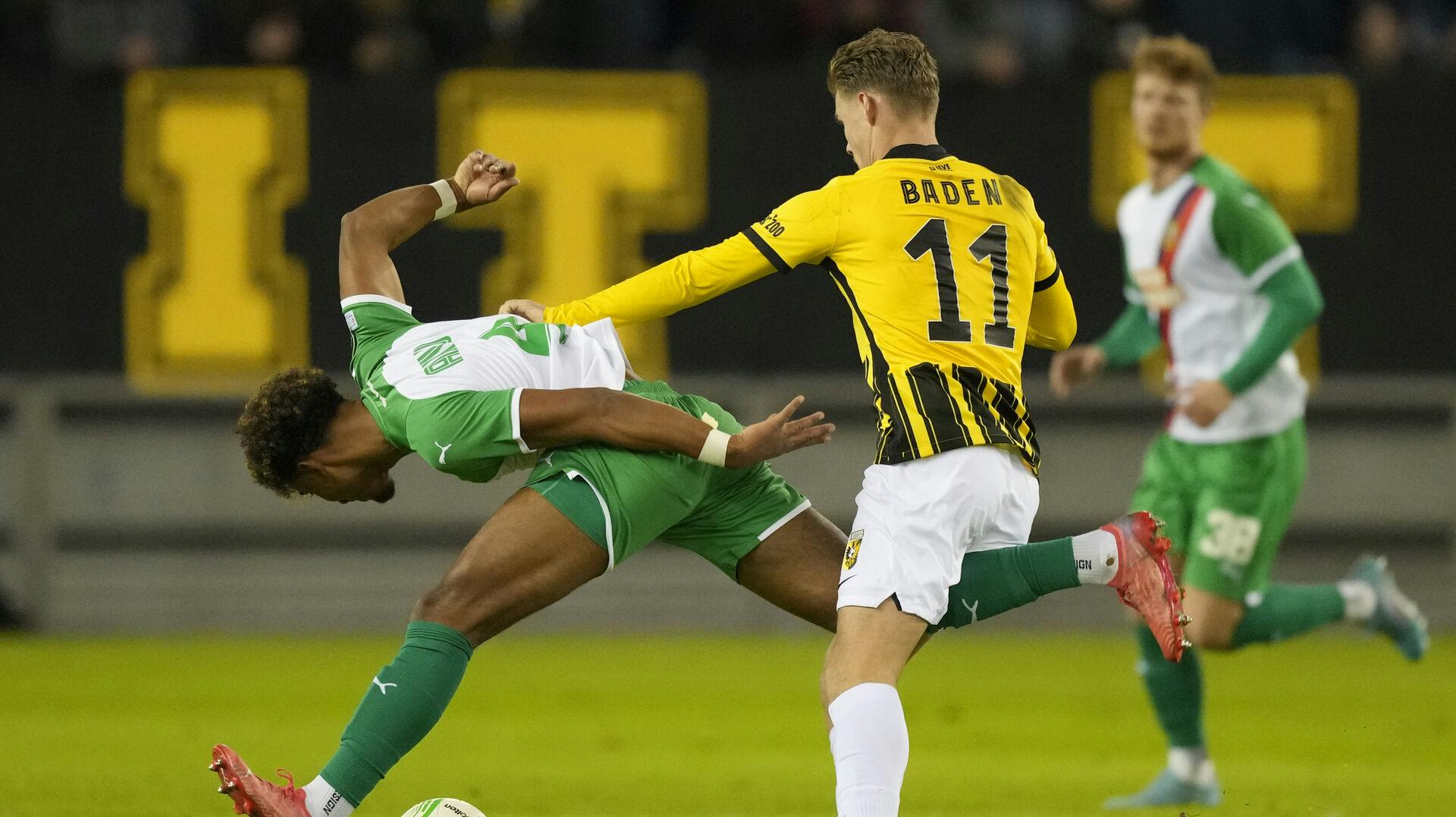 Nikolai Baden Frederiksen i den gule trøje lavede en flot scoring tirsdag aften.