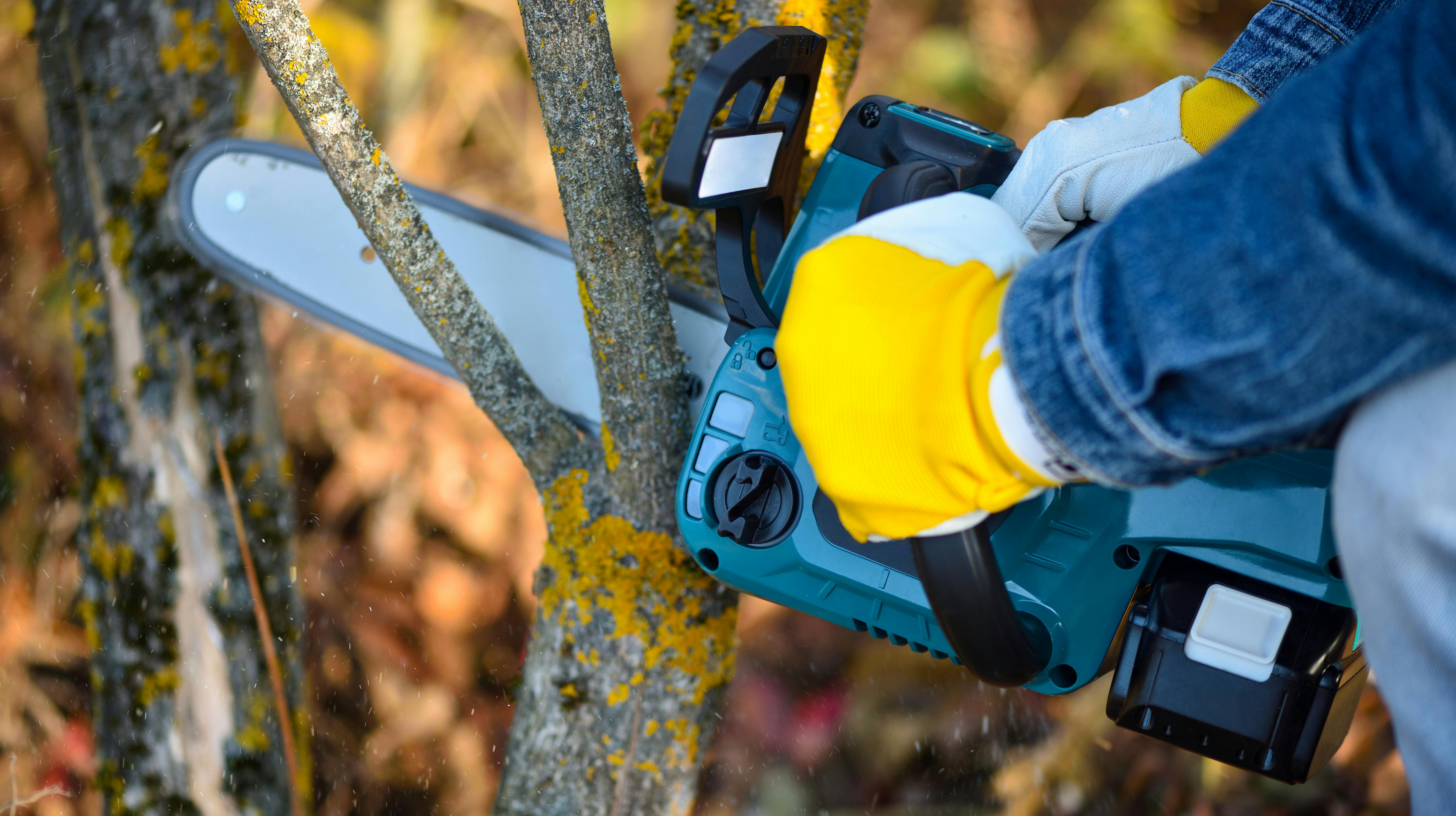 En mand med motorsav har den seneste uge været på spil i en ejerforening i Viborg.