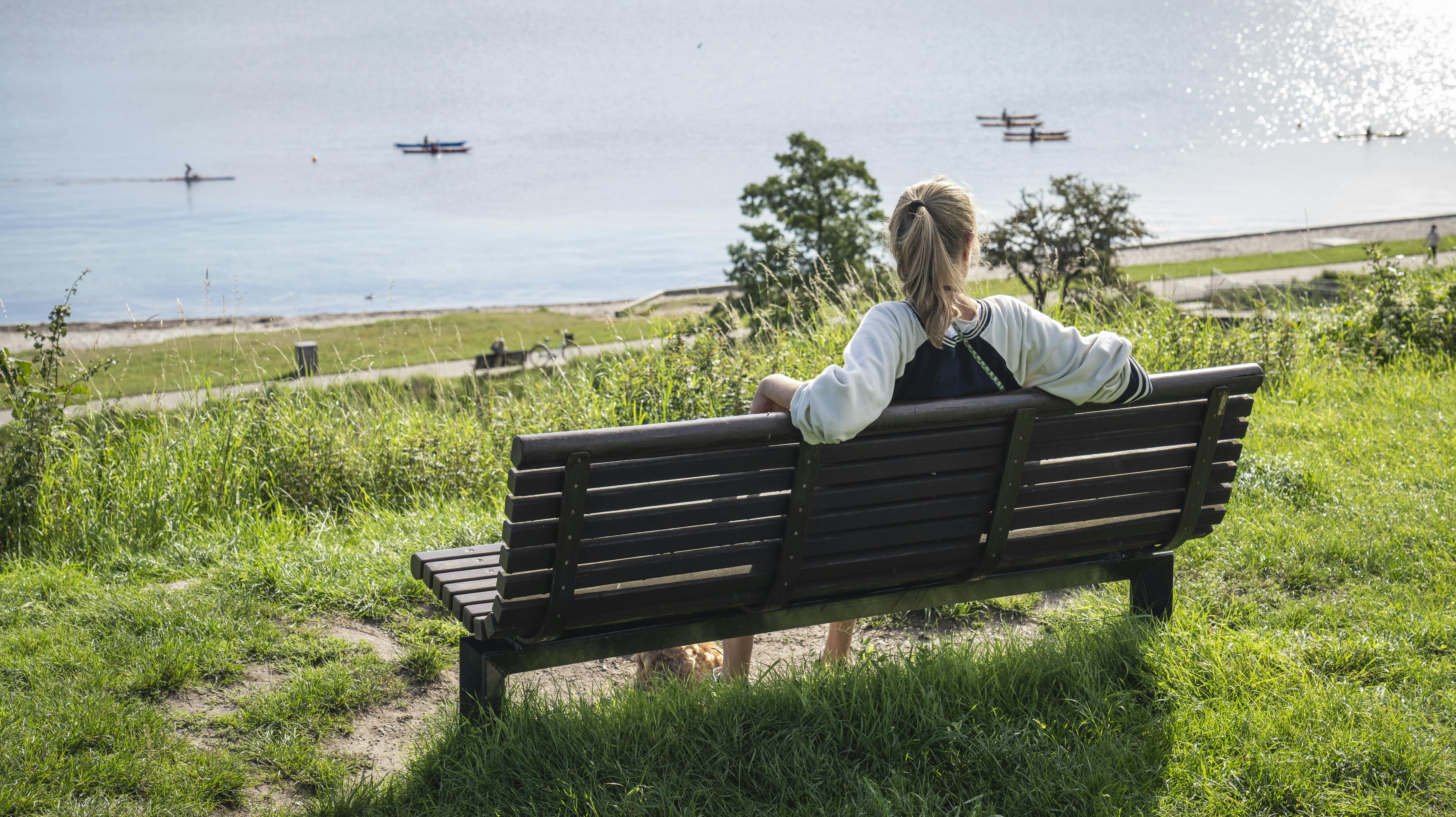 Her ses en flot septemberdag ved Charlottenlund Fort.