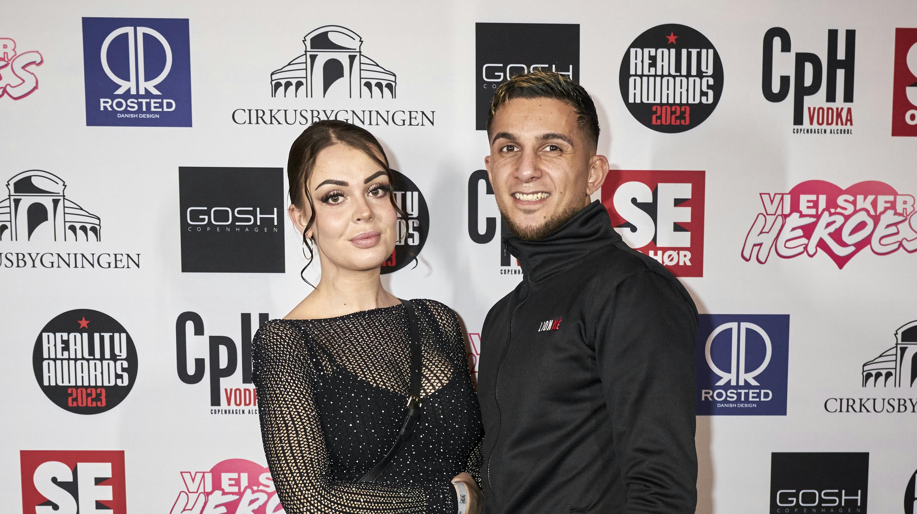 Her ses parret til Reality Awards i januar.