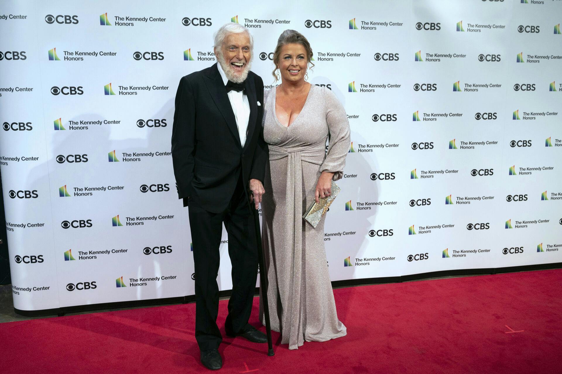 2020 Kennedy Center honoree, actor Dick Van Dyke and his wife, Arlene Silver attend the 43nd Annual Kennedy Center Honors at The Kennedy Center on Friday, May 21, 2021, in Washington. (AP Photo/Kevin Wolf)