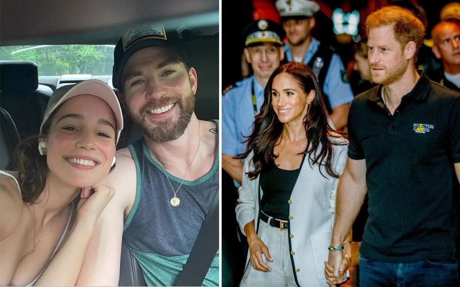 Chris Evans og Alba Baptista hang angiveligt ud med prins Harry og Meghan Markle for nylig.