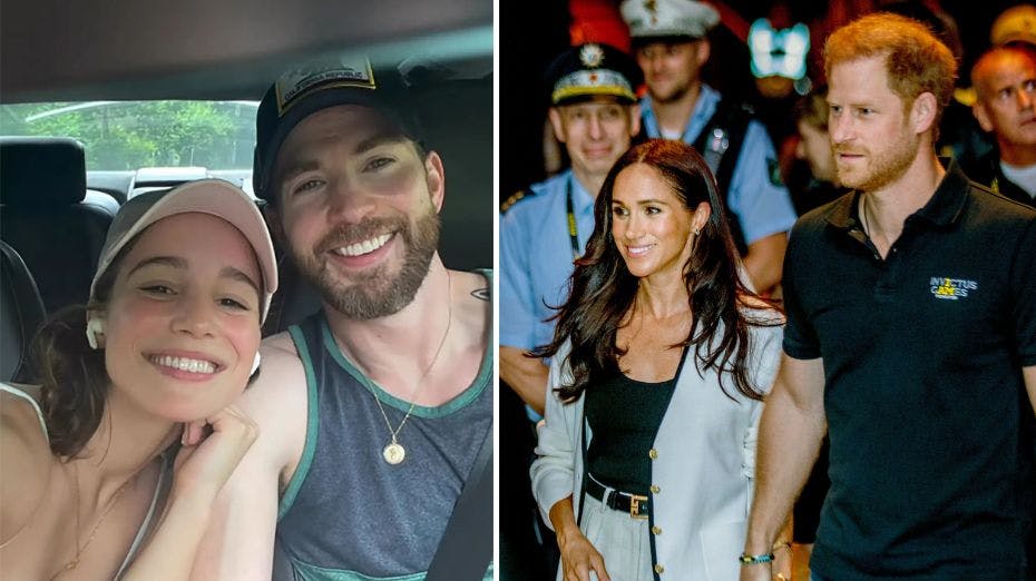 Chris Evans og Alba Baptista hang angiveligt ud med prins Harry og Meghan Markle for nylig.