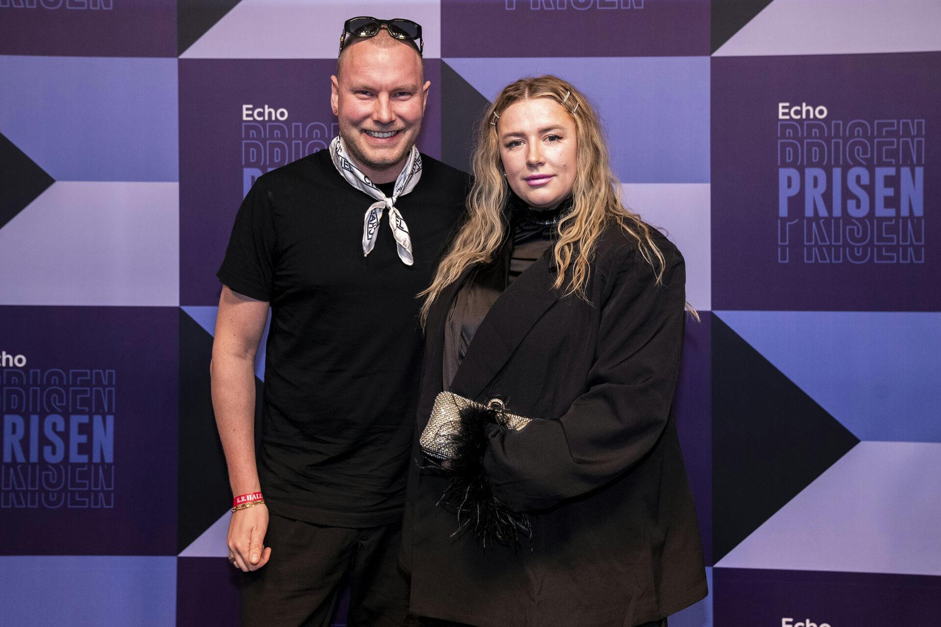 Maria Jencel og Pelle Peter Jencel på den røde løber ved TV2 Echos awardshow EchoPrisen i K.B. Hallen København torsdag den 30. marts 2023. (Foto: Ida Marie Odgaard/Ritzau Scanpix)