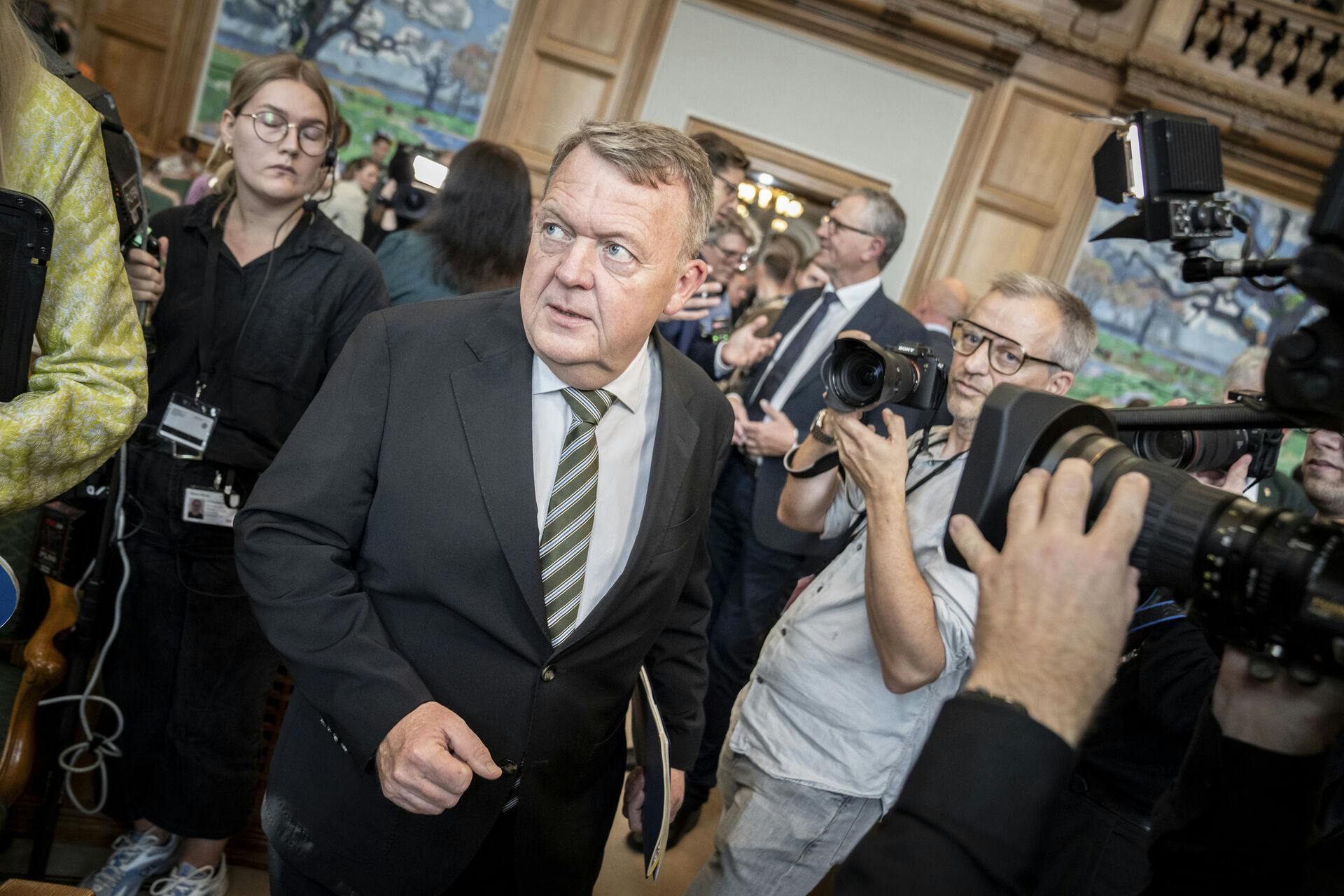 Lars Løkke Rasmussen (M) før Folketingets åbning på Christiansborg i København, tirsdag den 3. oktober 2023. Folketingets åbning er begyndelsen på et nyt folketingsår.. (Foto: Mads Claus Rasmussen/Ritzau Scanpix)