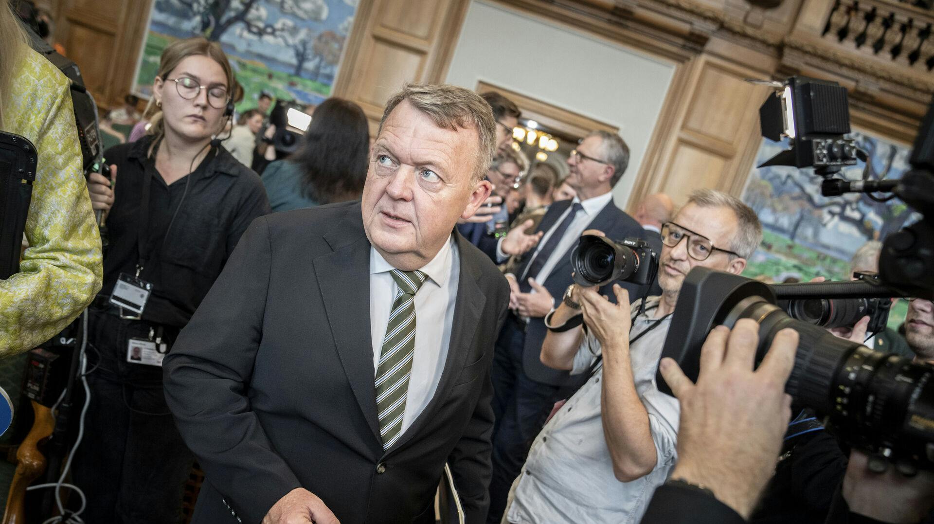 Lars Løkke Rasmussen (M) før Folketingets åbning på Christiansborg i København, tirsdag den 3. oktober 2023. Folketingets åbning er begyndelsen på et nyt folketingsår.. (Foto: Mads Claus Rasmussen/Ritzau Scanpix)