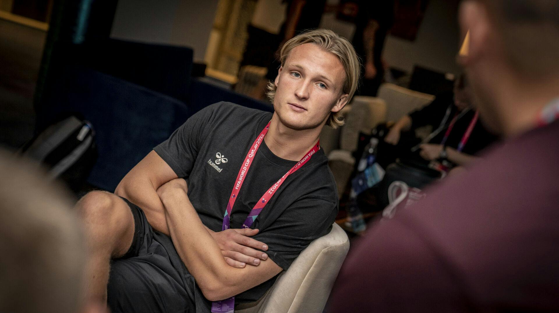 Kasper Dolberg er blevet far til tvillinger. 