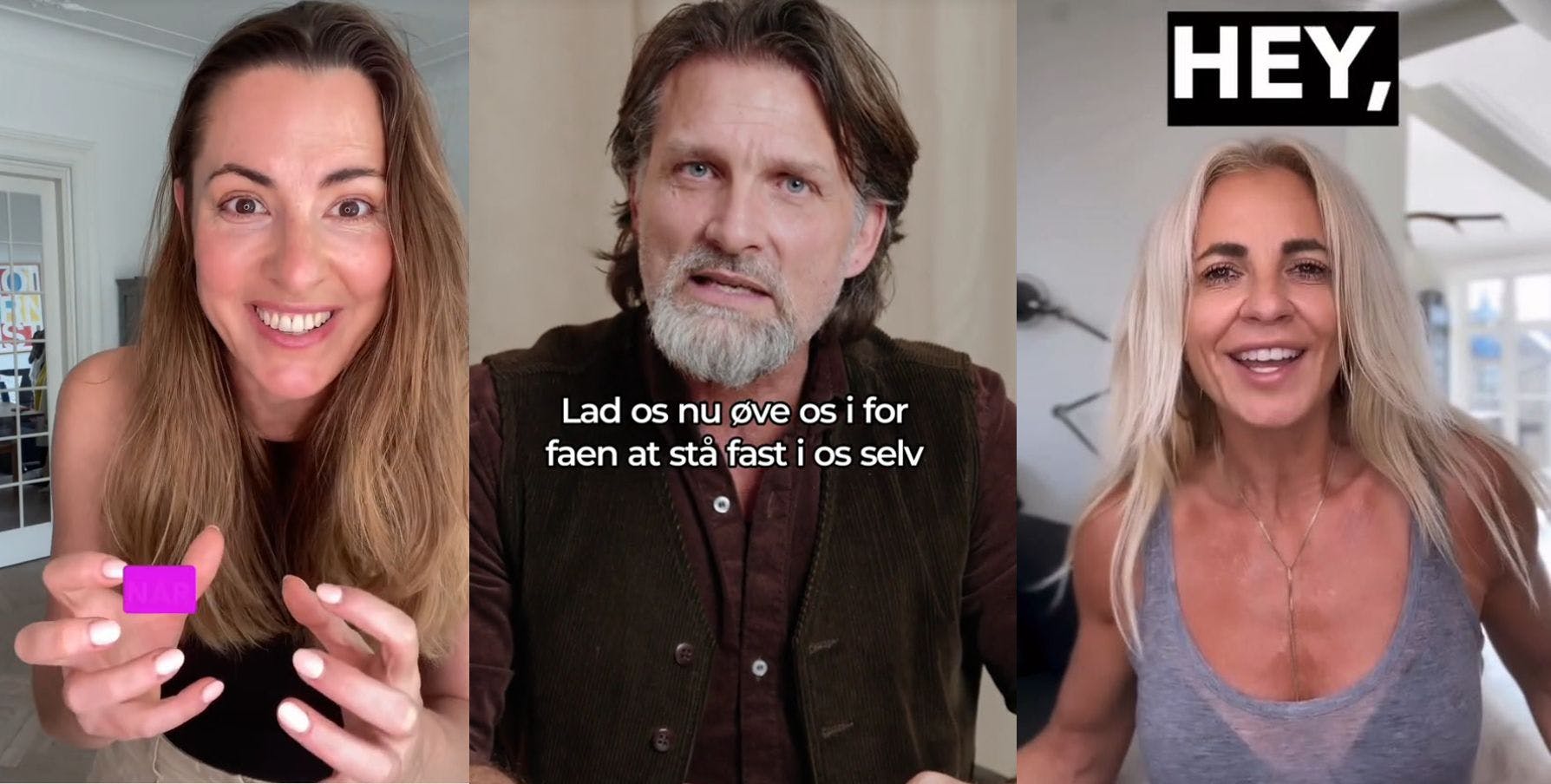 Anneli, Kim og Krisztina coacher på tiktok.