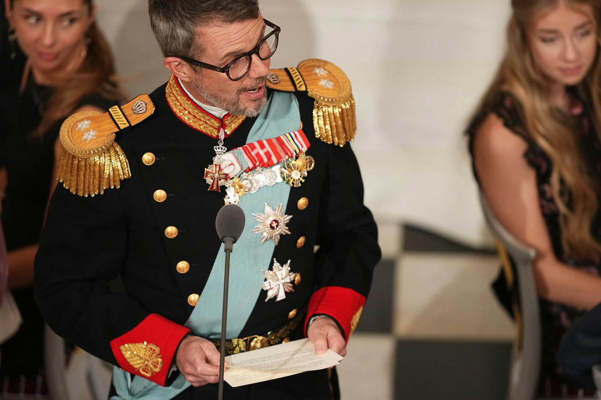 Kronprins Frederik leverede en kæk og rørende tale til prins Christian.