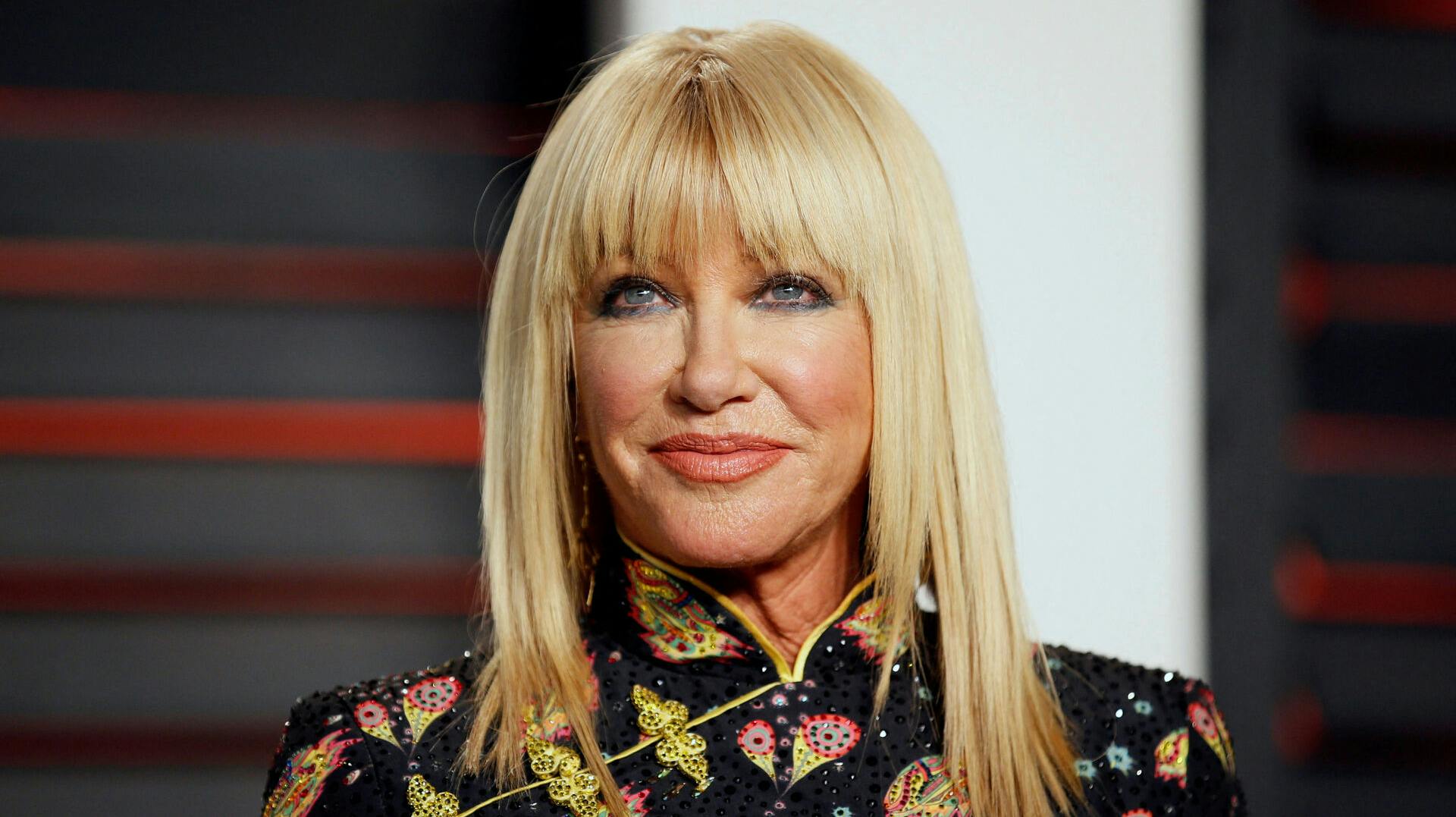 FILE PHOTO: Actress Suzanne Somers arrives at the Vanity Fair Oscar Party in Beverly Hills, California February 28, 2016. REUTERS/Danny Moloshok/File Photo