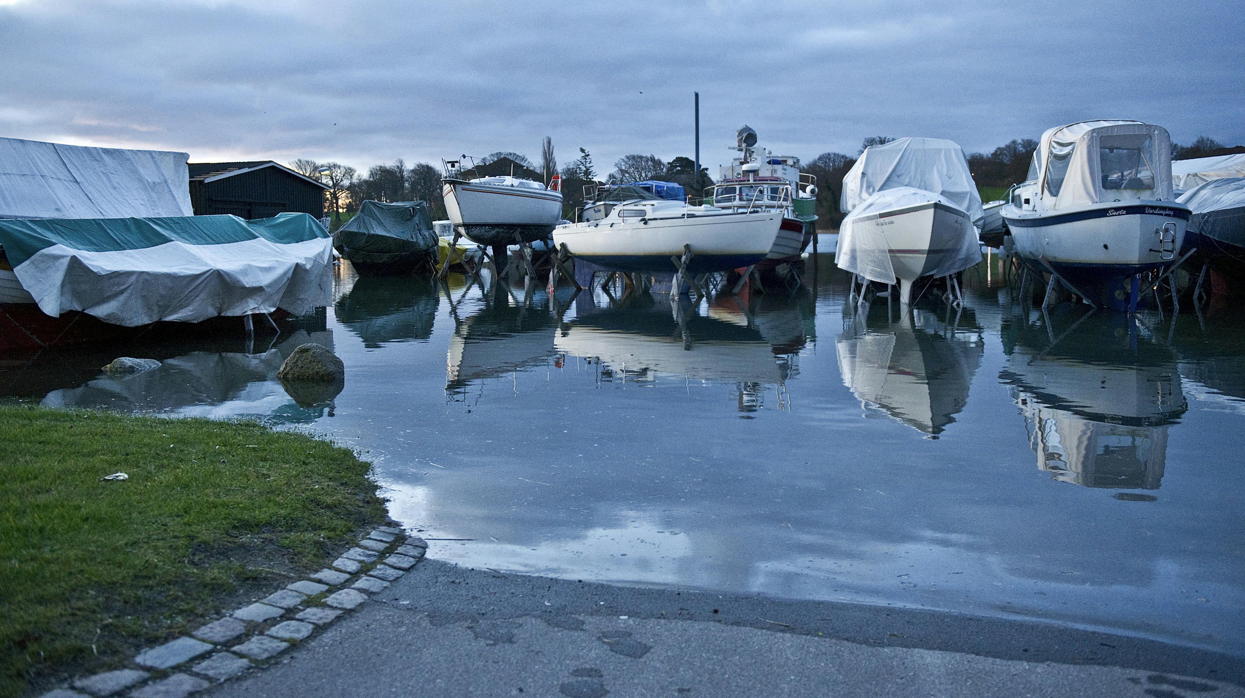 Her tidligere episode med forhøjet vandstand ved Vordingborg Nordhavn