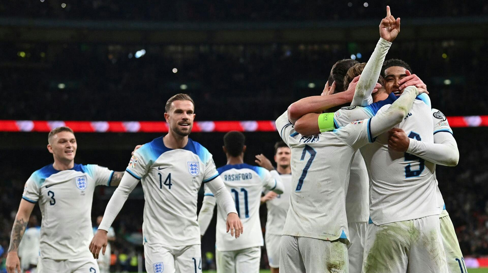 Harry Kane stod bag to af scoringerne i Englændernes 3-1 sejr over Italien tirsdag.
