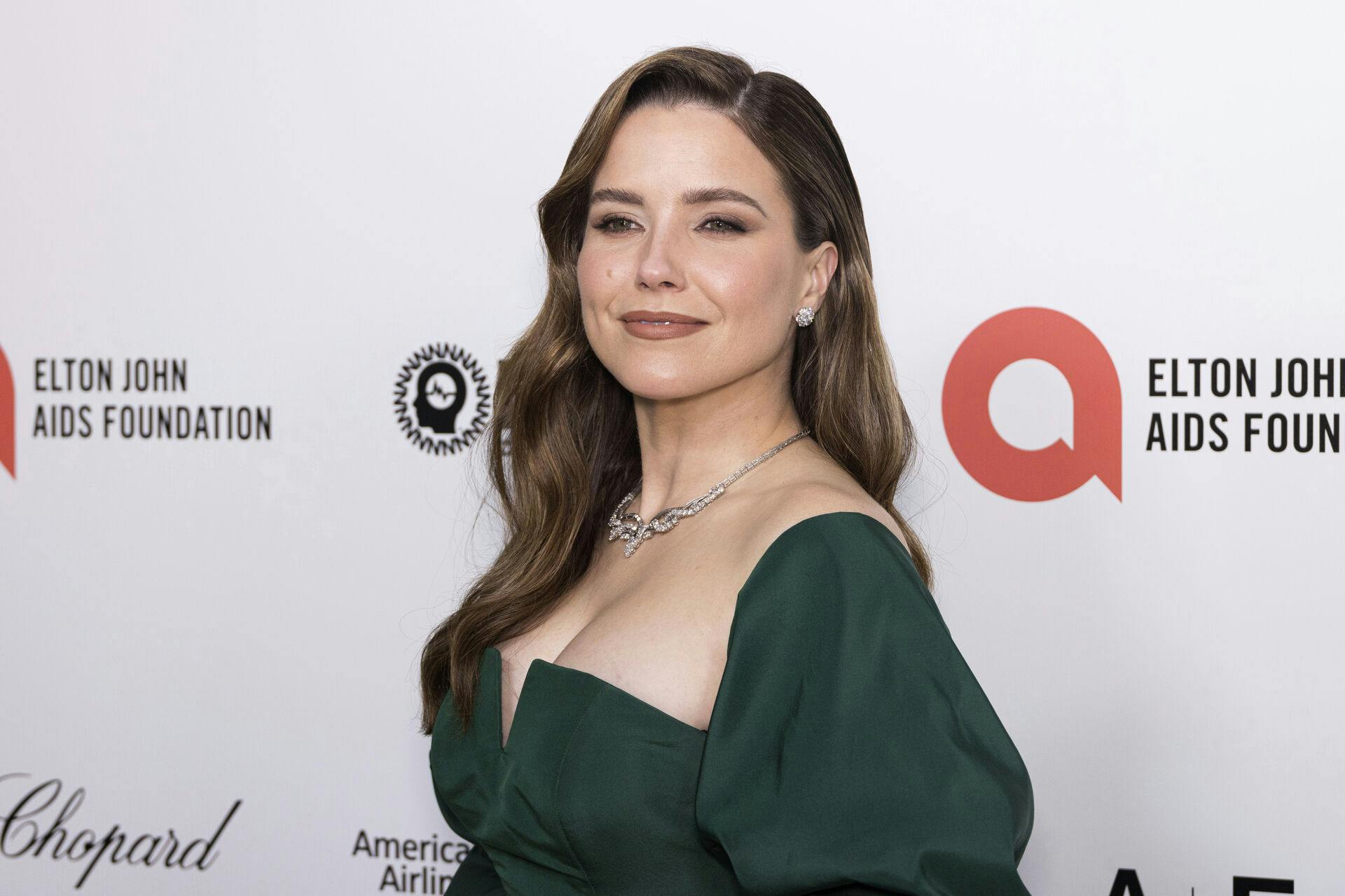 Sophia Bush arrives at the Elton John aids Foundation's 31st Annual Academy Awards Viewing Party on Sunday, March 12, 2023, at the West Hollywood Park in West Hollywood, Calif. (Photo by Willy Sanjuan/Invision/AP)