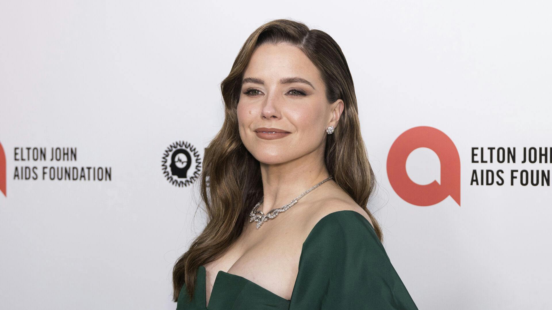 Sophia Bush arrives at the Elton John aids Foundation's 31st Annual Academy Awards Viewing Party on Sunday, March 12, 2023, at the West Hollywood Park in West Hollywood, Calif. (Photo by Willy Sanjuan/Invision/AP)