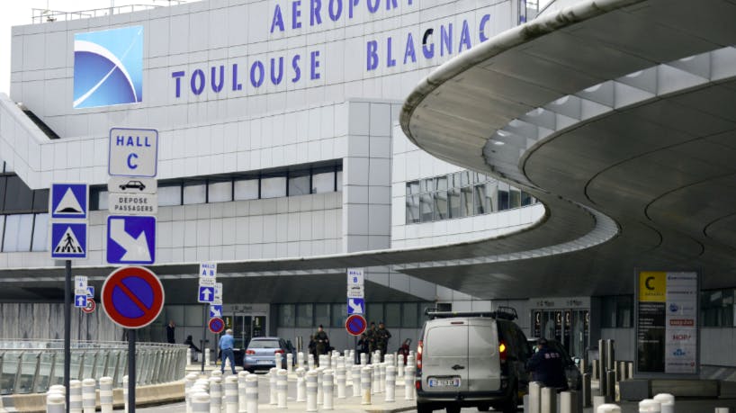 Lufthavnen i Toulouse er en af de evakuerede lufthavne