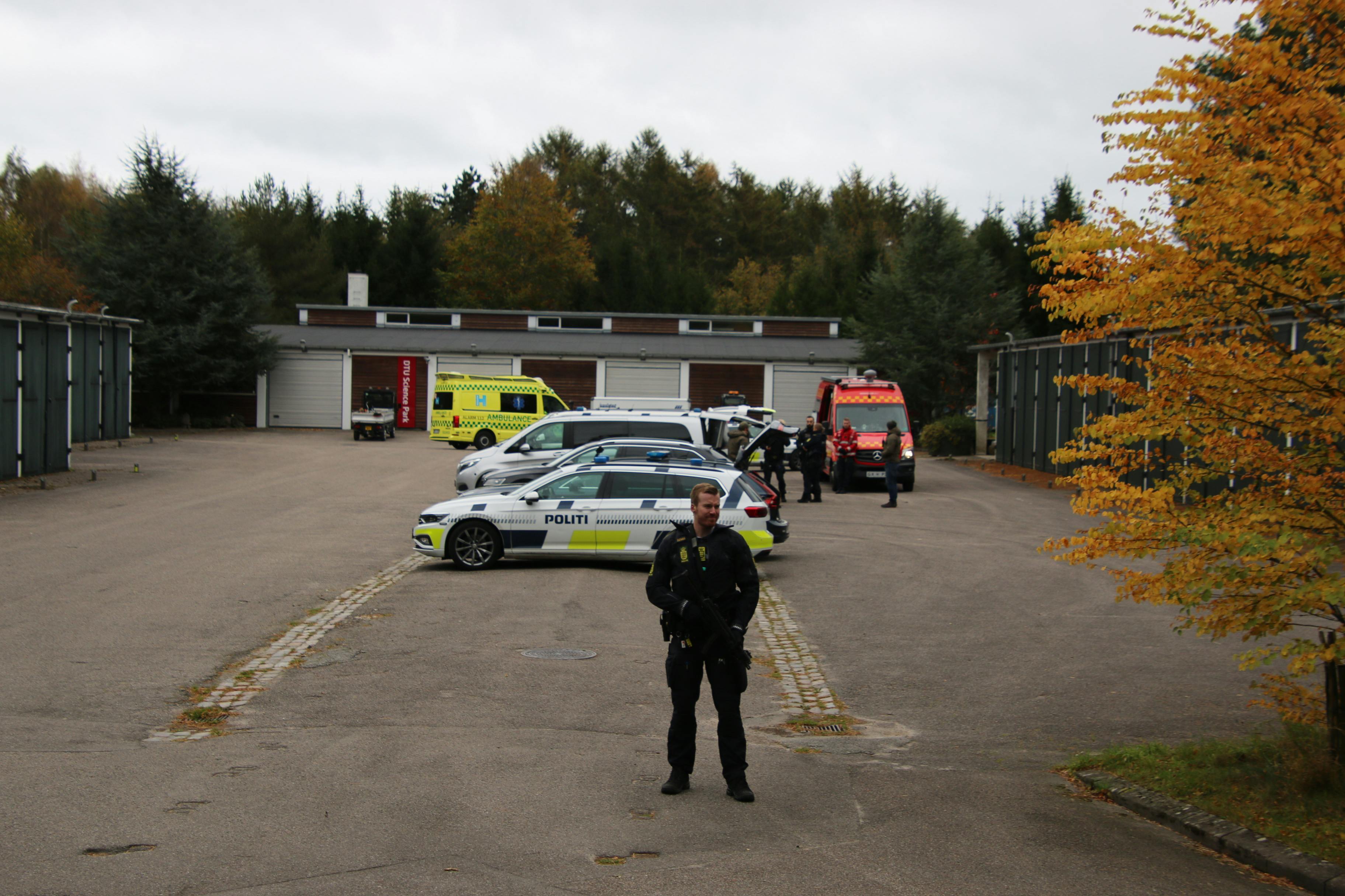 Politiet er massivt til stede i Hørsholm