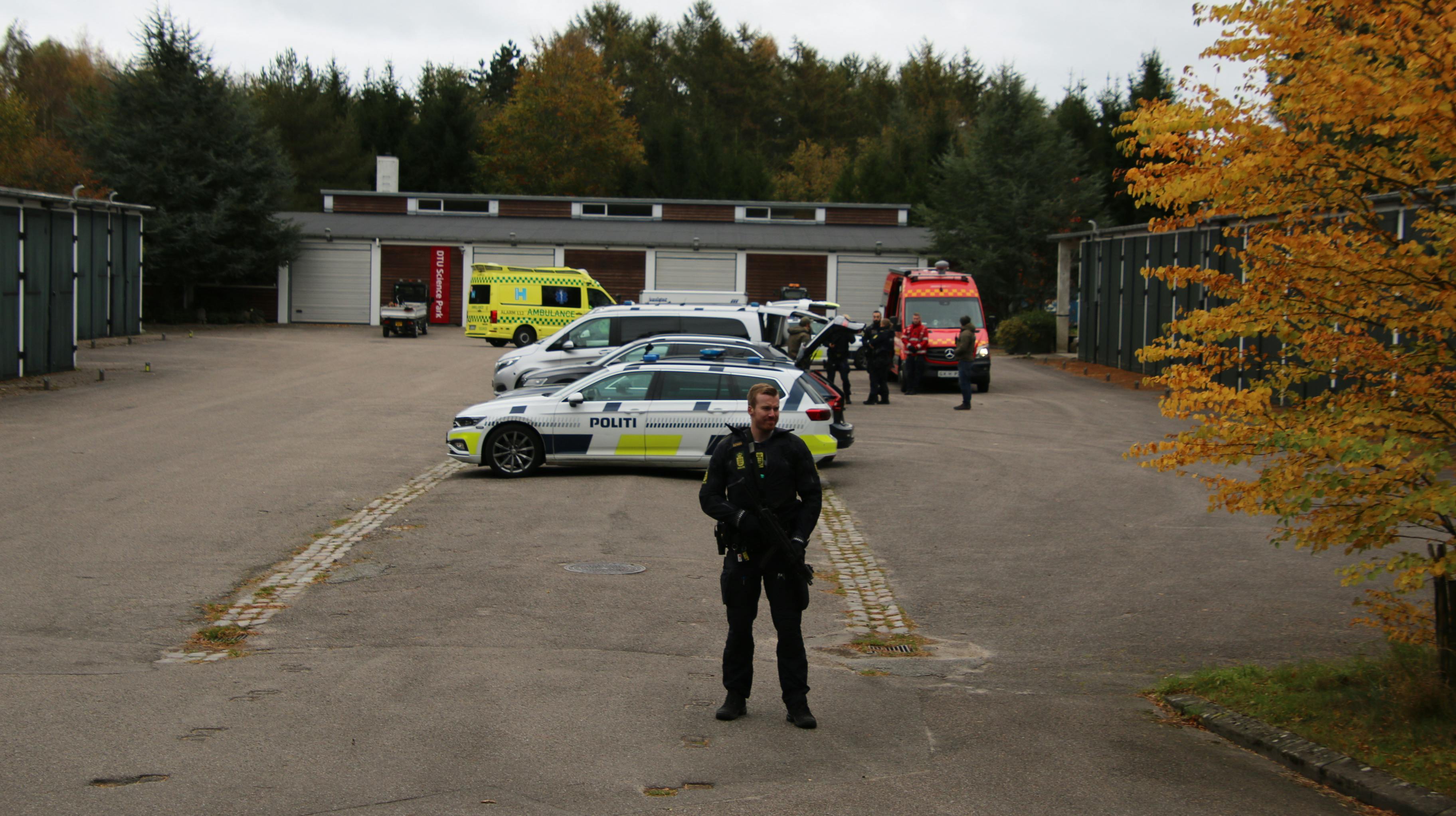 Politiet er massivt til stede i Hørsholm