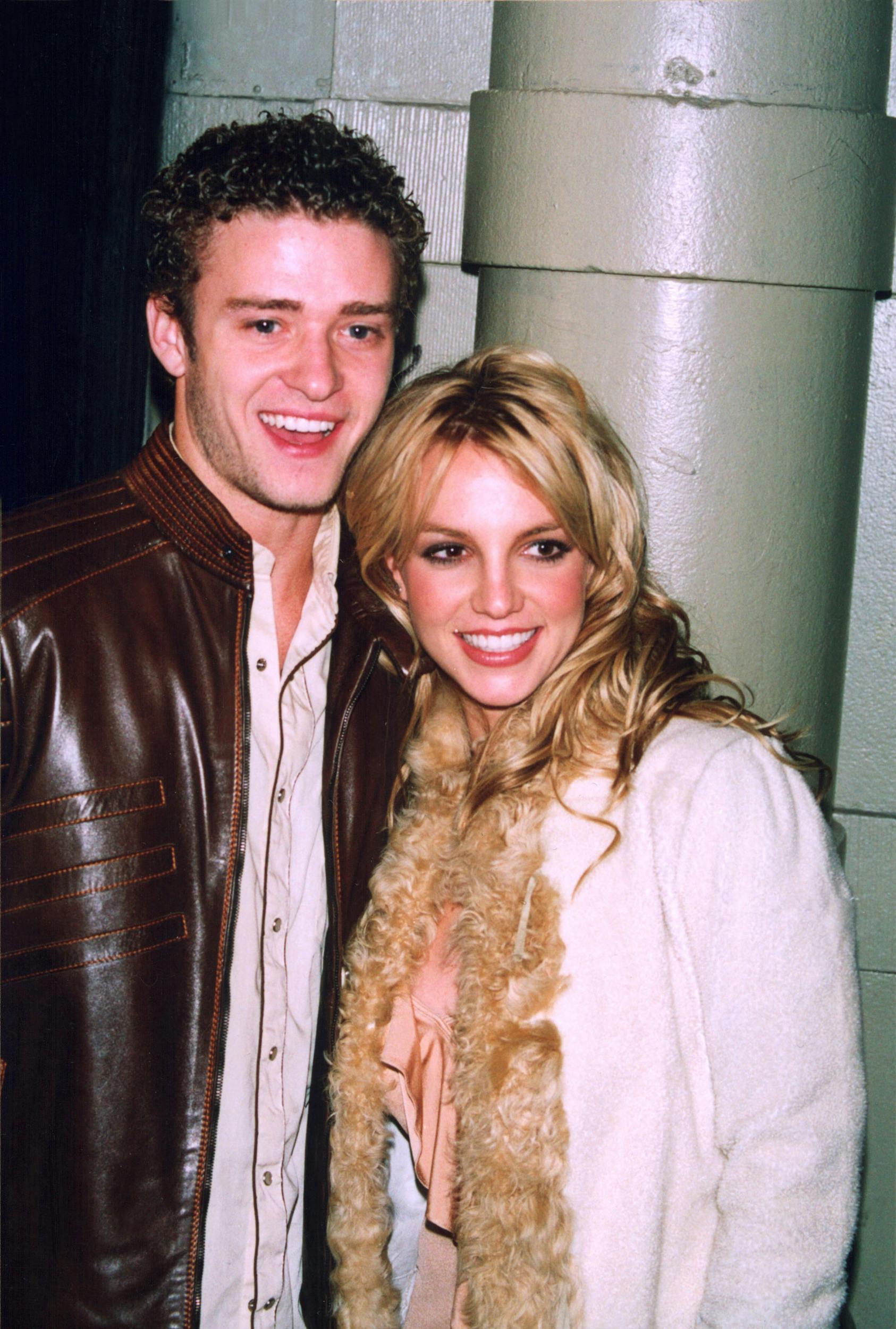 Britney Spears og Justin Timberlake til fest i New York i 2001. 