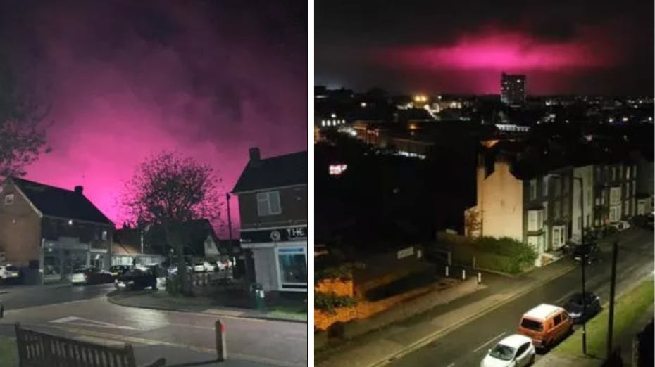 Indbyggerne i britiske Thanet var formentlig ved at få morgenteen galt i halsen, da de kiggede ud ad vinduet torsdag morgen.