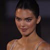 Kendall Jenner wears a creation for the L'Oreal Spring/Summer 2024 womenswear fashion collection presented Sunday, Oct. 1, 2023 in Paris. (AP Photo/Vianney Le Caer)