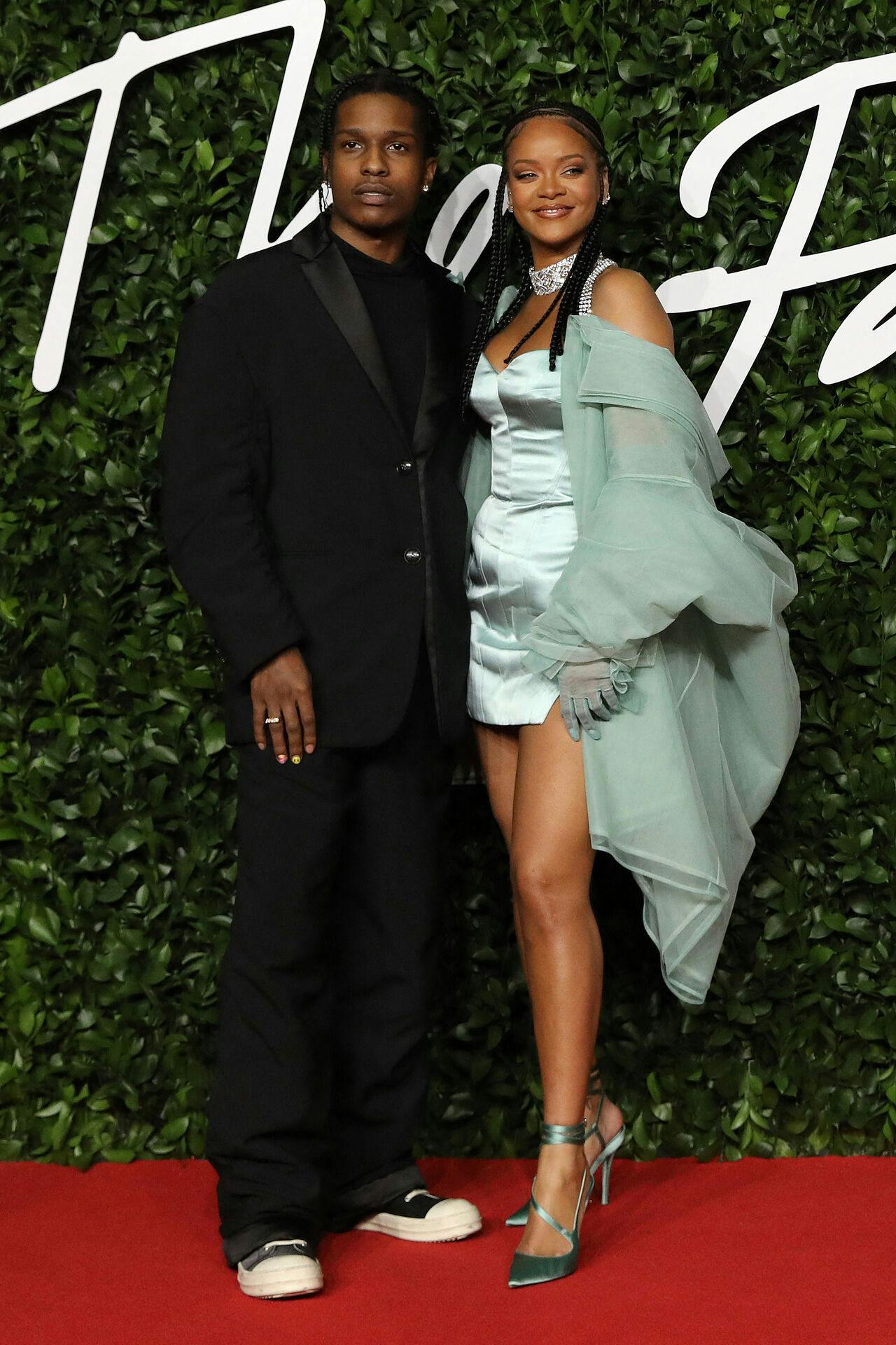 Rihanna og ASAP Rocky til Fashion Awards i 2019, før de officielt var kærester.