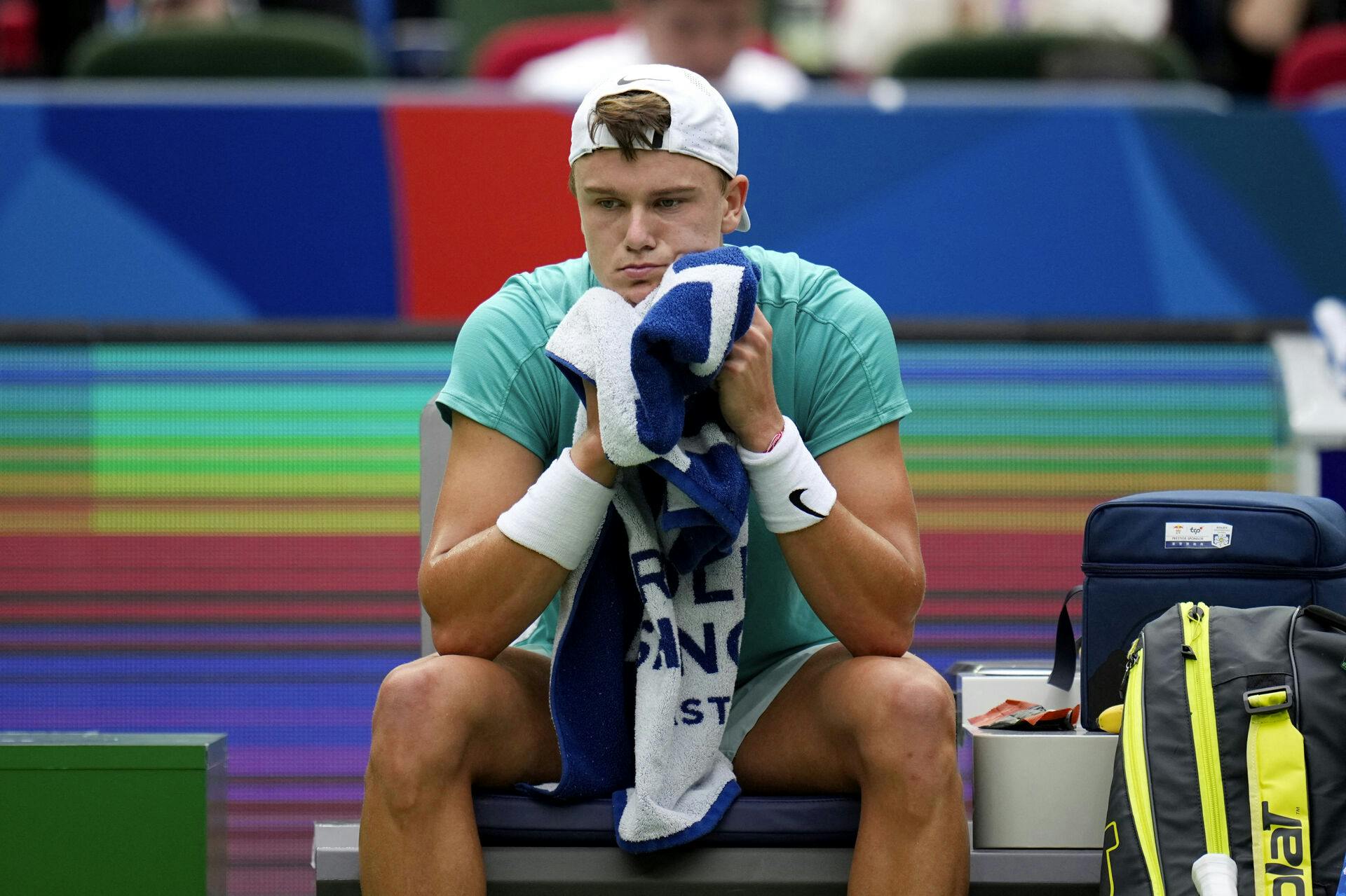 Tennis - ATP Masters 1000 - Shanghai Masters - Qizhong Forest Sports City Arena, Shanghai, China - October 6, 2023 Denmark's Holger Rune at his Round of 64 match against Brandon Nakashima of the U.S. REUTERS/Aly Song