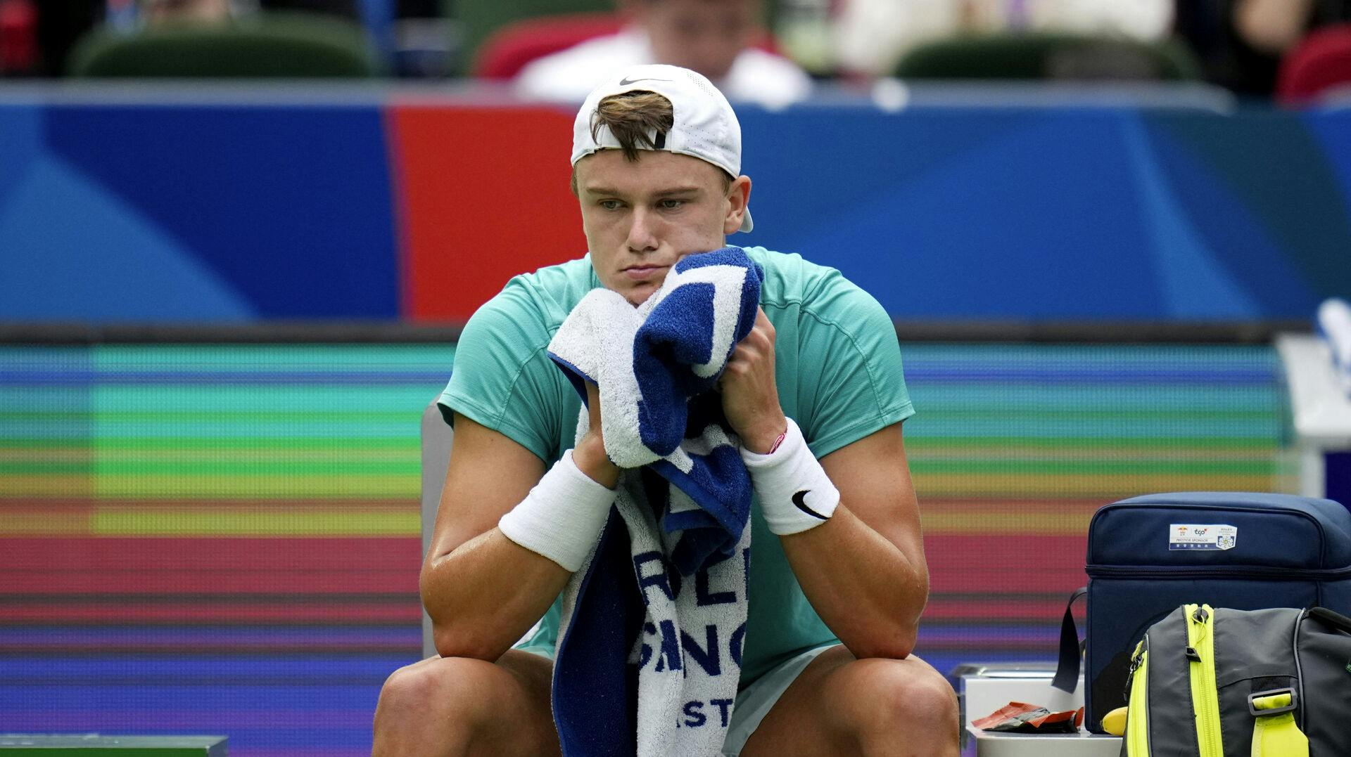 Tennis - ATP Masters 1000 - Shanghai Masters - Qizhong Forest Sports City Arena, Shanghai, China - October 6, 2023 Denmark's Holger Rune at his Round of 64 match against Brandon Nakashima of the U.S. REUTERS/Aly Song