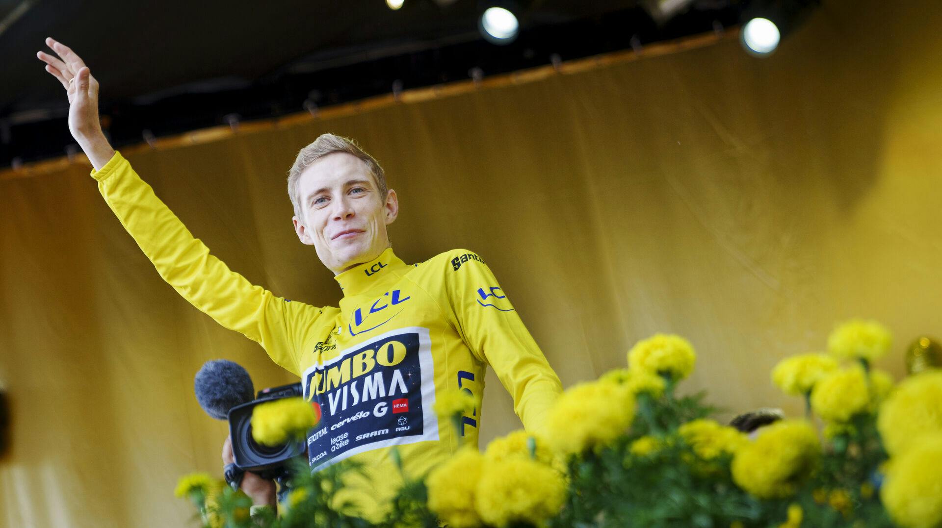 Jonas Vingegaard hyldes i Tivoli onsdag den 26. juli 2023. Jonas Vingegaard vandt Tour de France for andet år i træk.. (Foto: Liselotte Sabroe/Ritzau Scanpix)