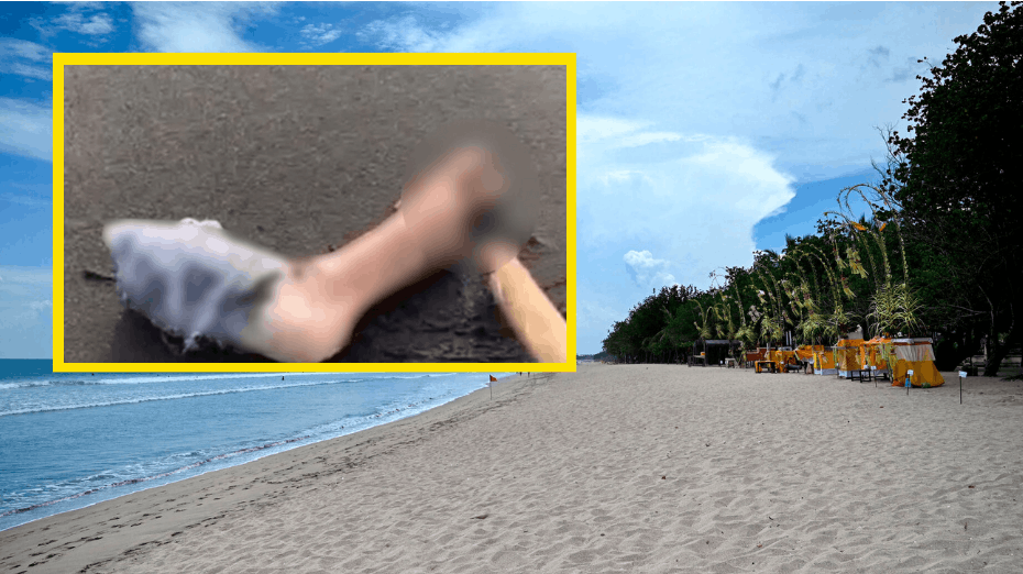 En menneskefod blev for få dage siden fundet på en populær strand på Bali. 