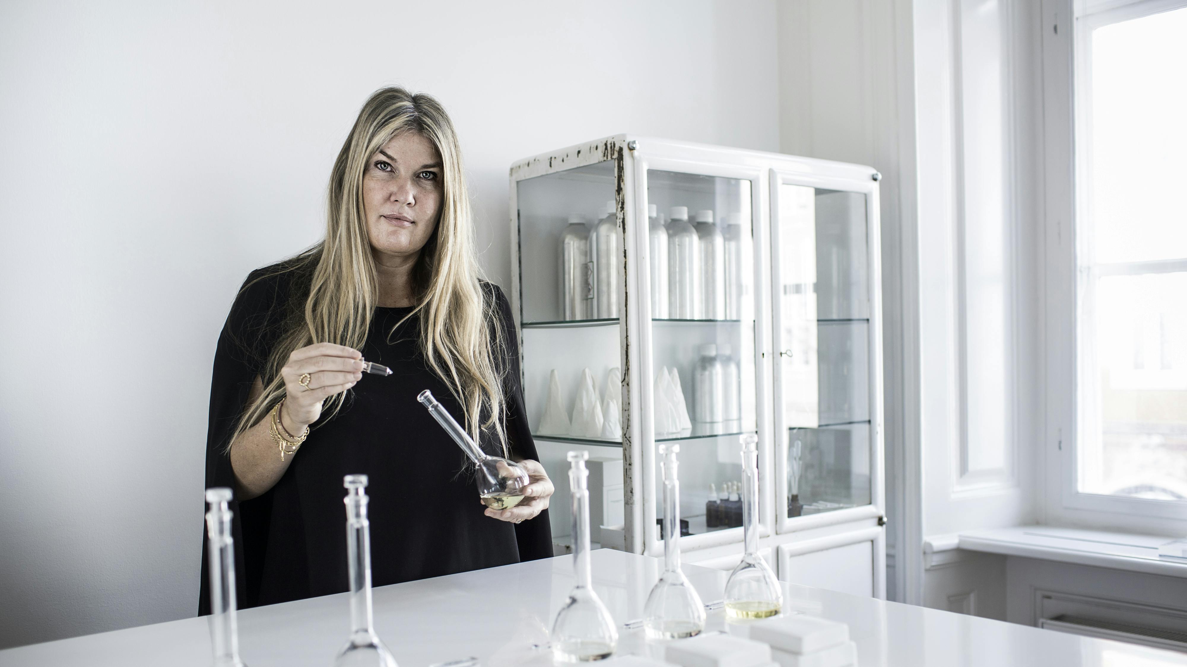 Marianne Tromborg har brugt ti år på at lave en ny creme. Marianne Tromborg, CEO & Founder TROMBORG. Sted: Tromborg, Amaliegade, København.