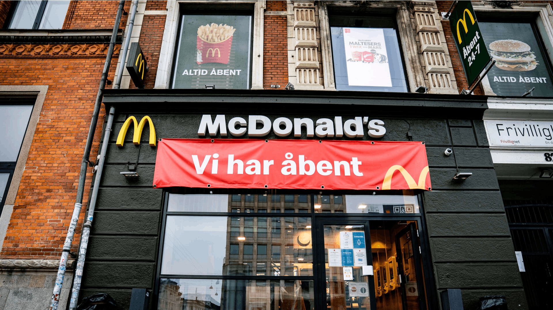 McDonald's ved Nørreport Station i København, mandag den 25. januar 2021. Den amerikanske fastfoodkæde McDonald's kommer med årsregnskab torsdag den 28. januar 2021.. (Foto: Emil Helms/Ritzau Scanpix)