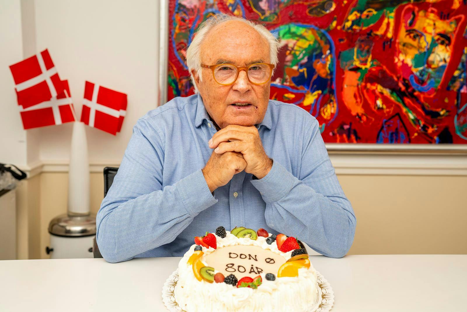 Don Ø ser frem til at fejre sin 80-års fødselsdag, og 17. november holder han en reception for venner og bekendte