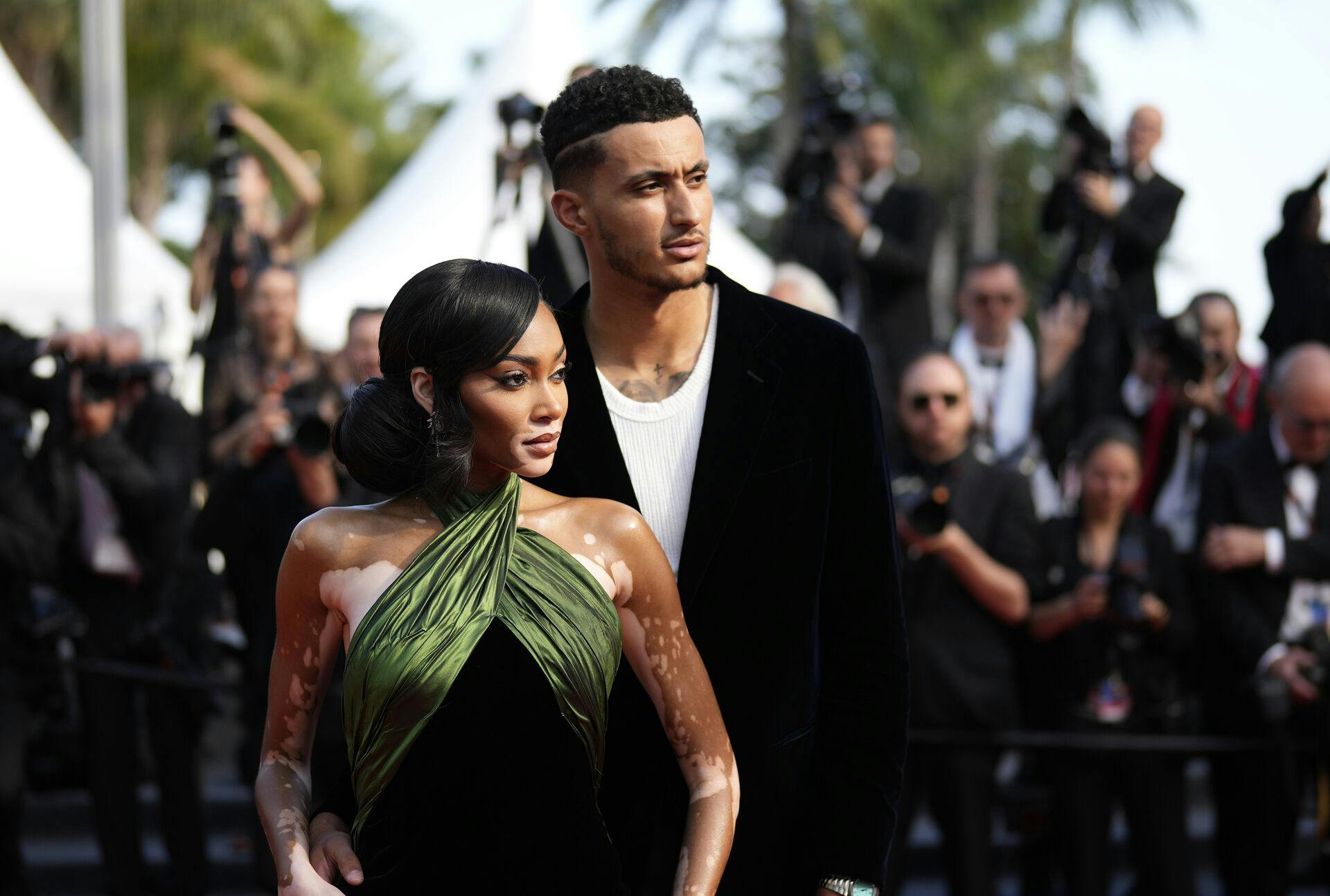 Kyle Kuzma og partneren Winnie Harlow.&nbsp;