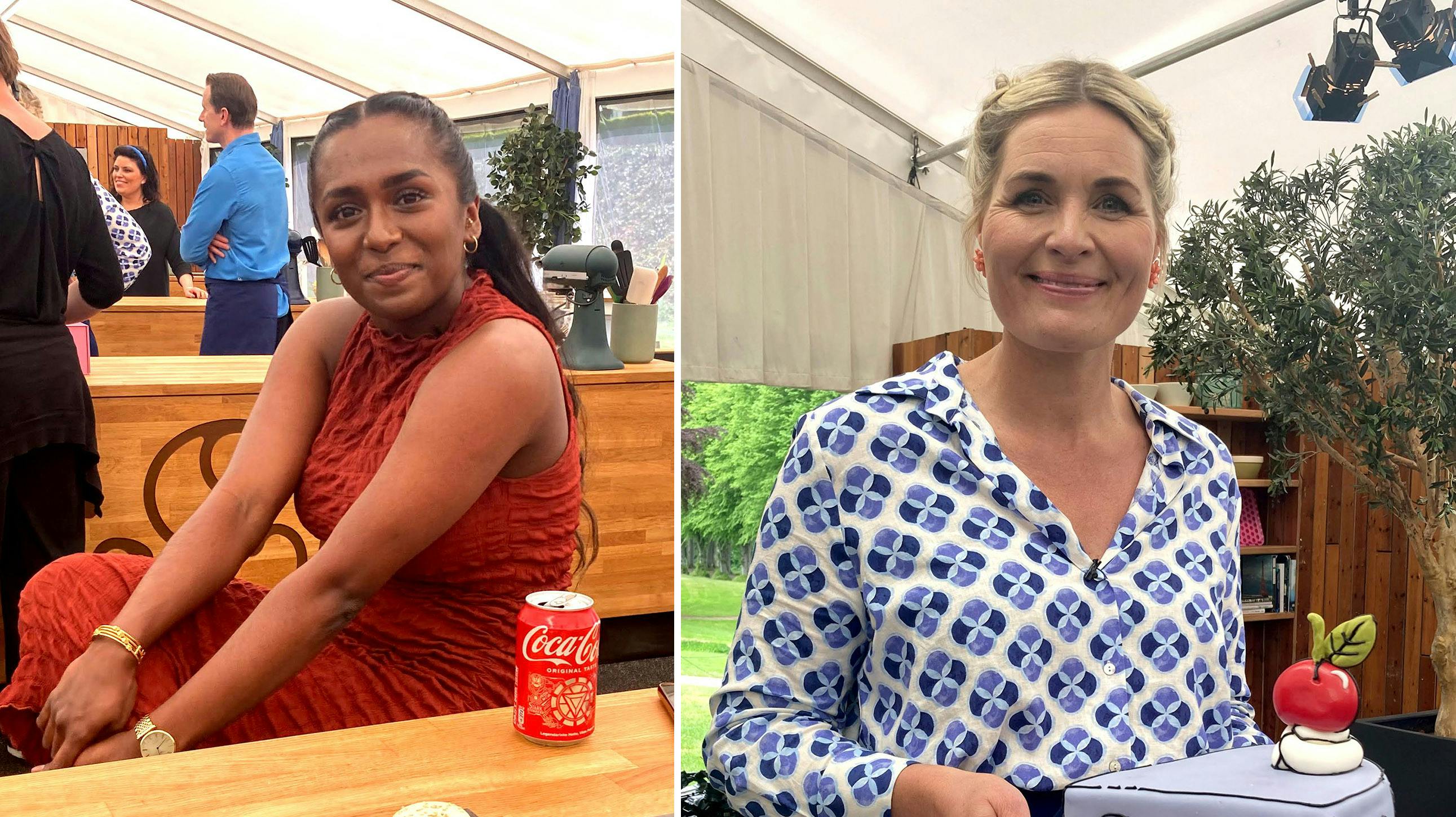 Thas forvekslede salt og sukker i den hemmelige udfordring, som Katrine Foged Thomsen står med her. Heldigvis gik hendes burgermacarons betydeligt bedre.
