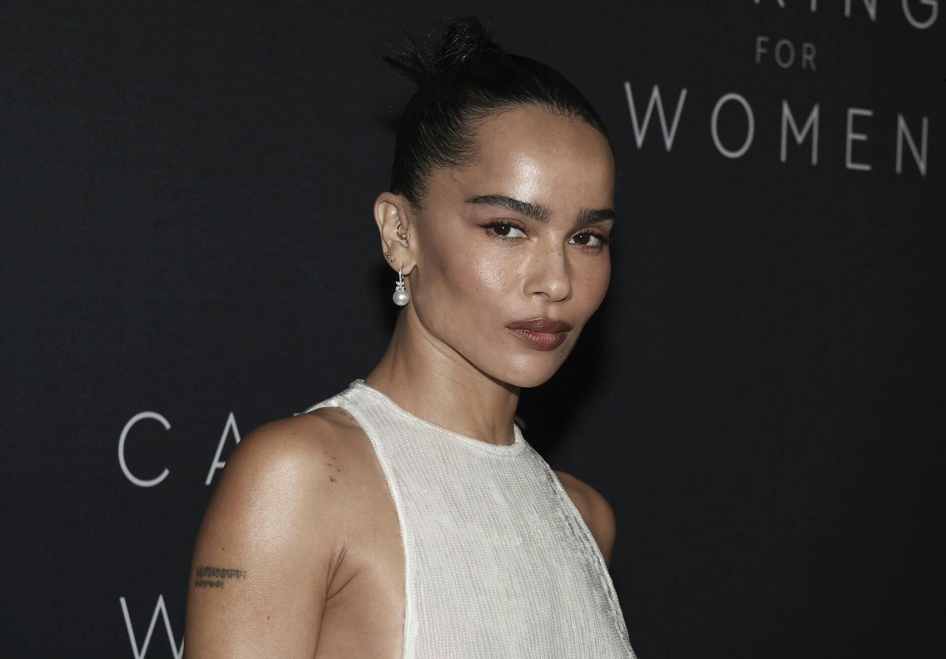 Zoe Kravitz attends the 2nd annual Kering Foundation's Caring for Women Gala at The Pool on Tuesday Sept. 12, 2023, in New York. (Photo by CJ Rivera/Invision/AP)