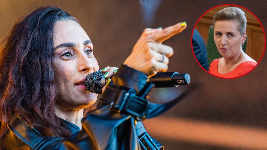 - Hvor meget skal der til, Mette? Sådan spørger popdronningen vores statsminister, som hidtil har vist sin støtte til Israel.