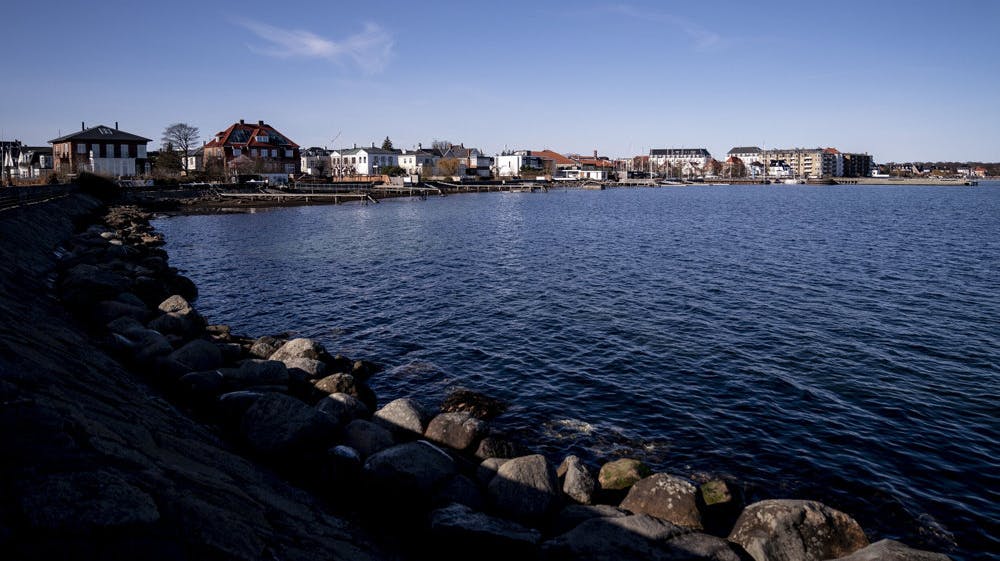 Palæet ligger på en strandadresse i Hellerup. 