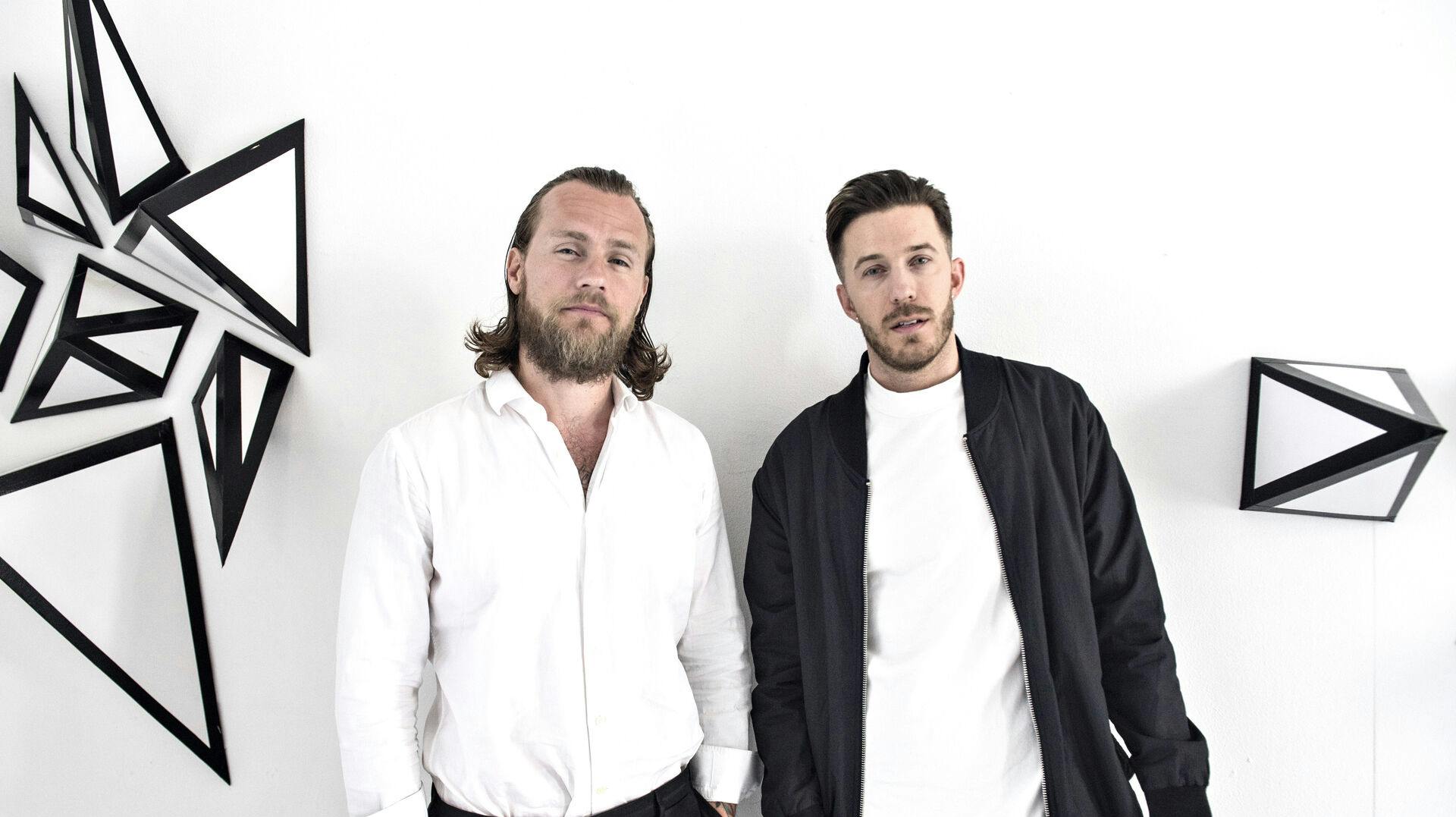 Portræt af Nik og Jay fra øvelokalet i forbindelse med, at de i år spiller på Grøn koncert.