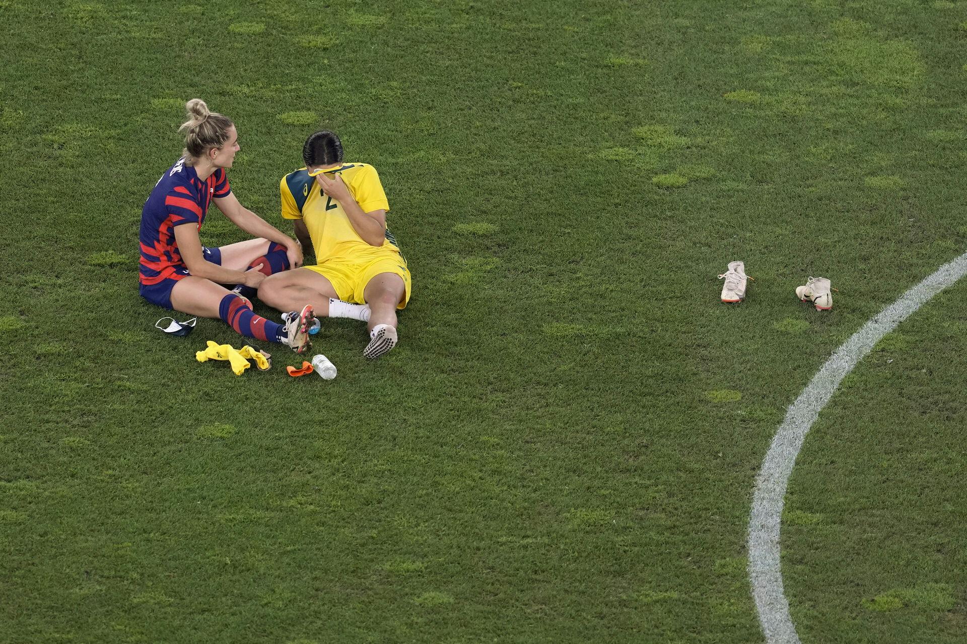 Amerikanske Kristie Mewis slog sin australske kæreste Sam Kerr ud af VM i sommer. 