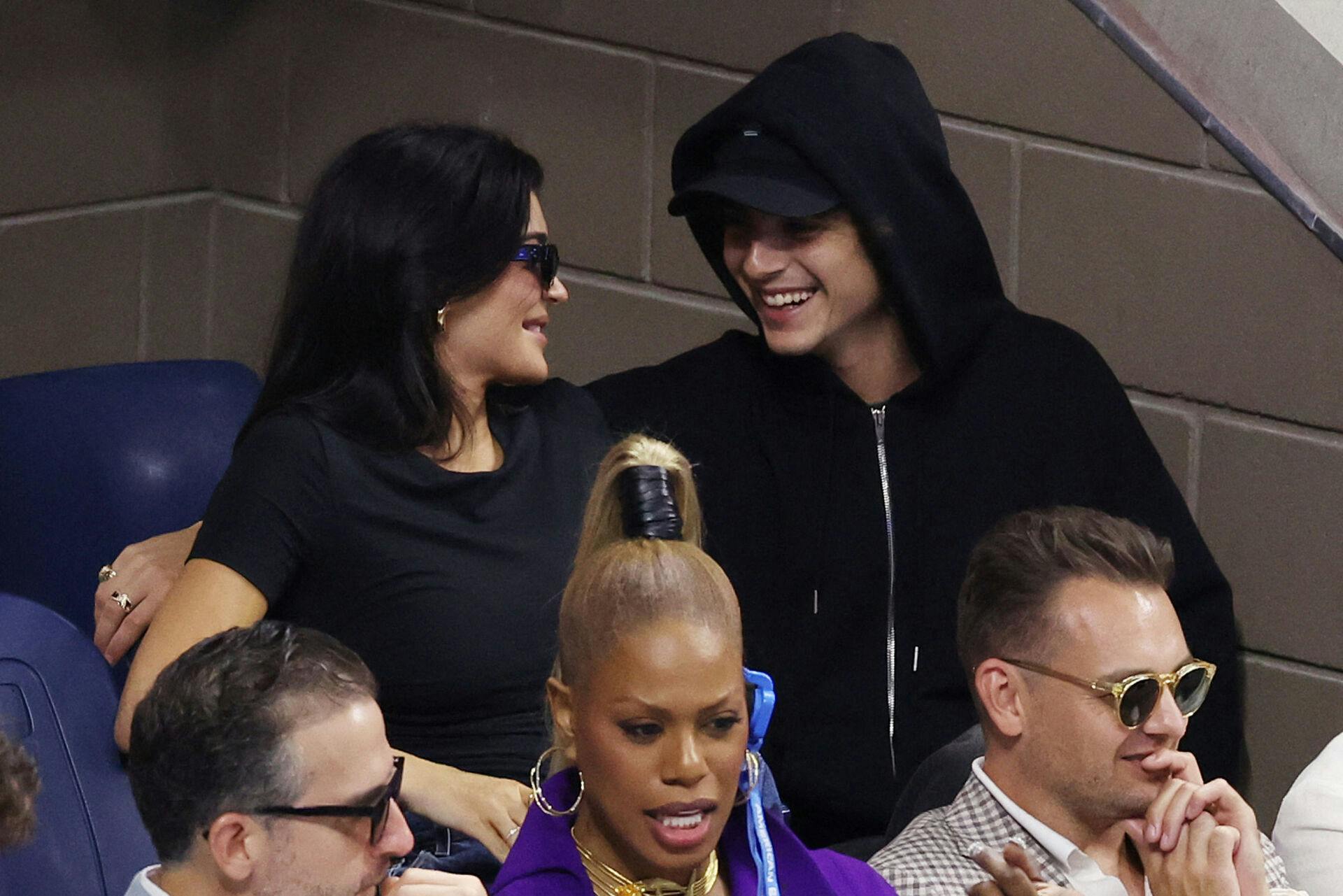 Kylie og Timothée til US Open i New York i september.