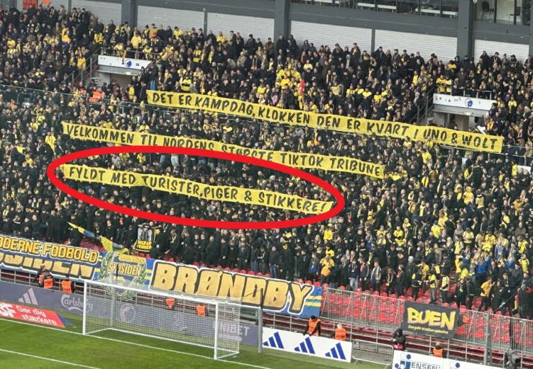 Fanafdelingen i Brøndby er lige nu i modvind grundet dette banner til dagens derby mod FC København.&nbsp;