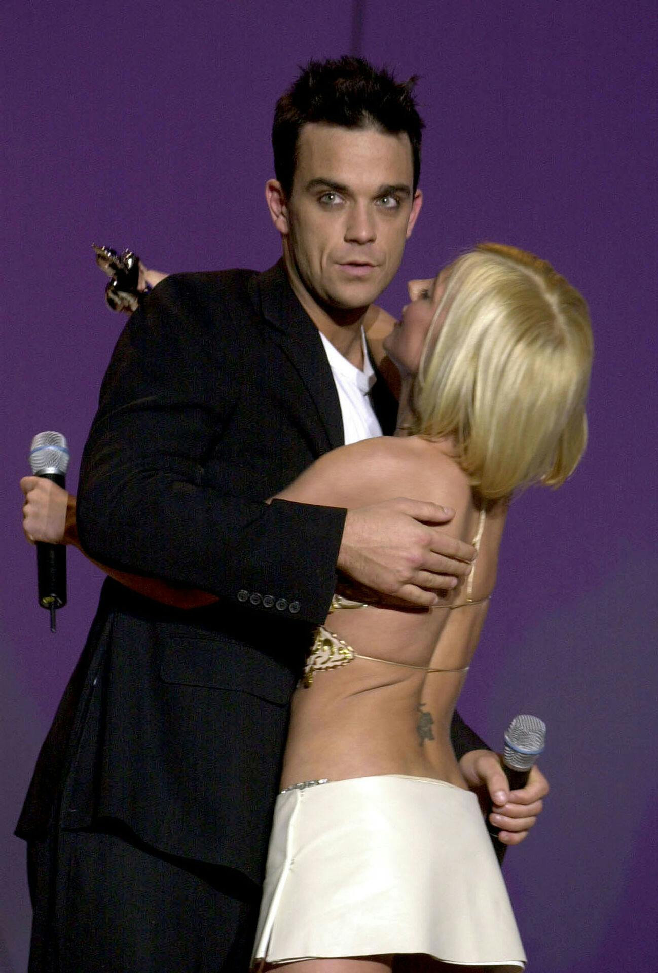 Robbie Williams og Geri Halliwell dannede par i starten af 00'erne.